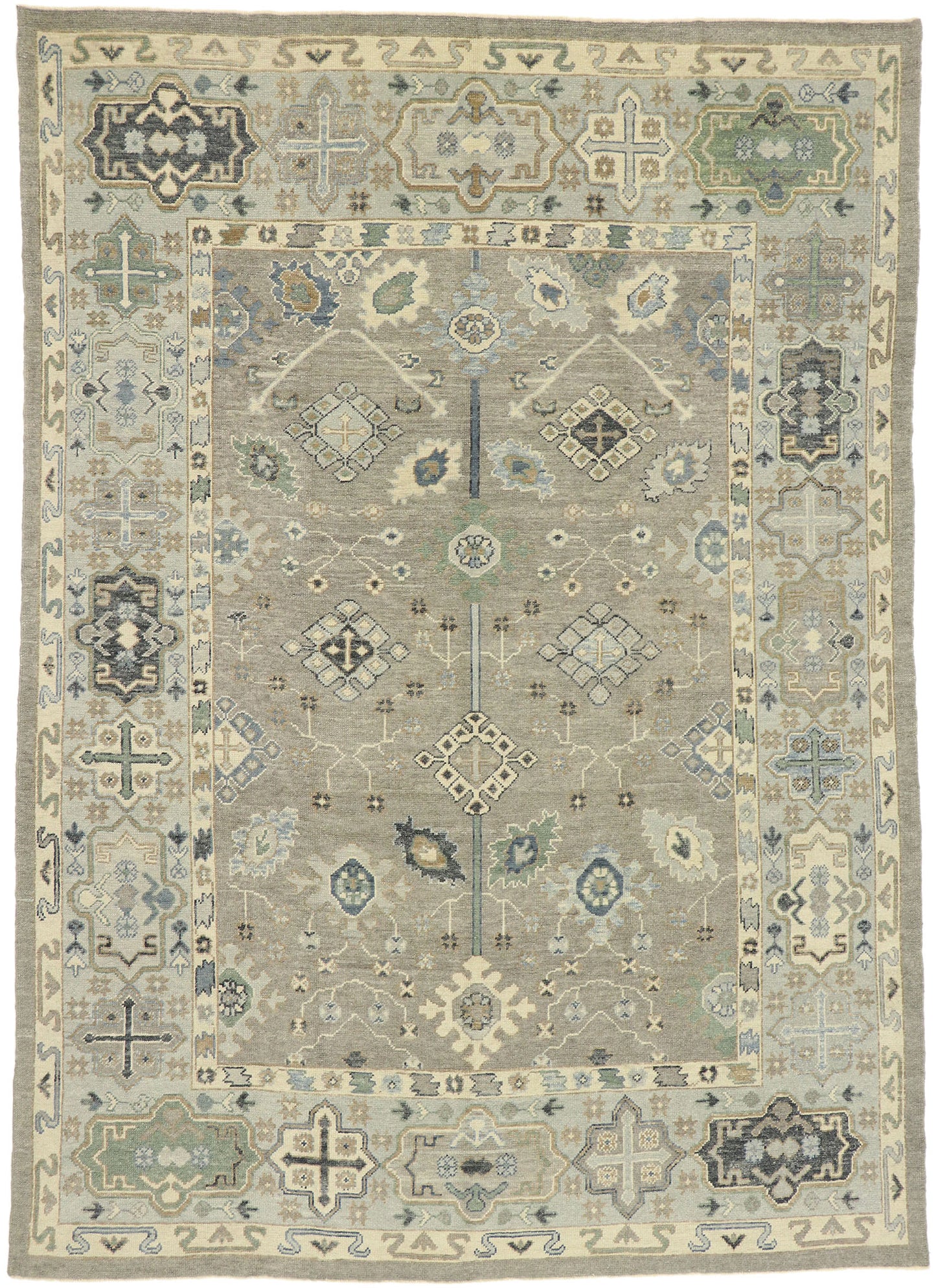 9 x 13 Modern Turkish Oushak Rug 52922