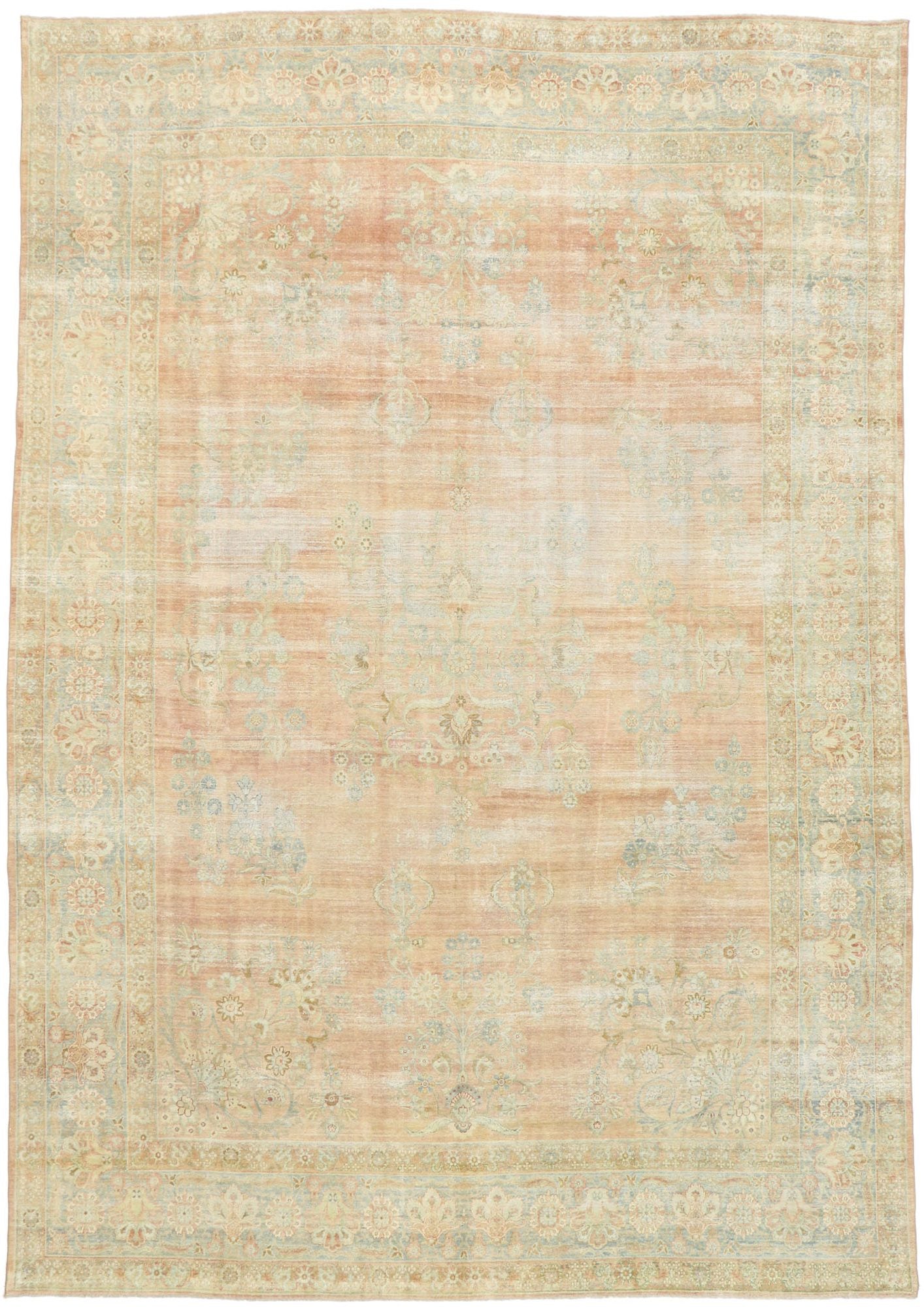 9 x 13 Antique Persian Kerman Rug 76890