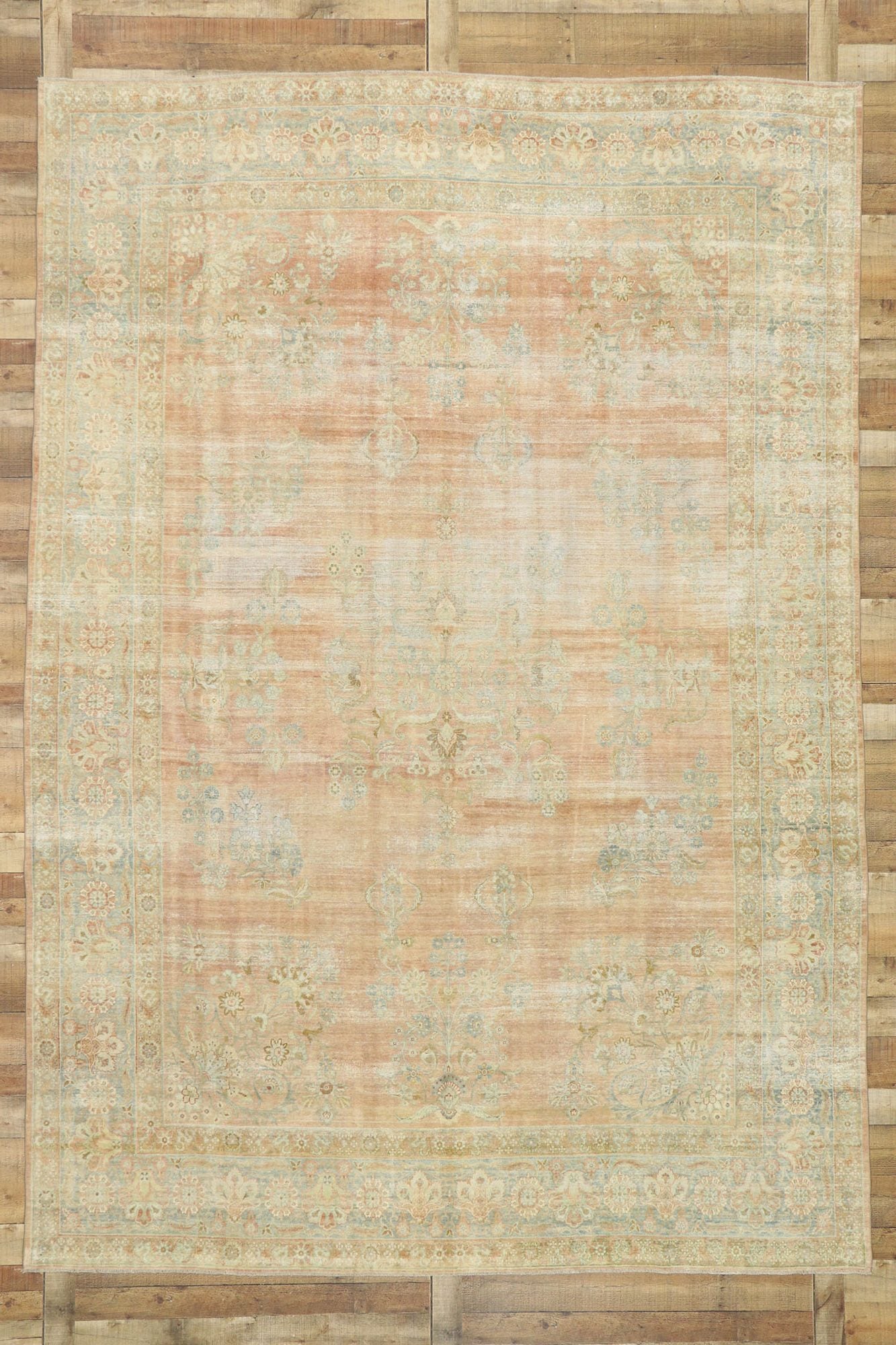 9 x 13 Antique Persian Kerman Rug 76890