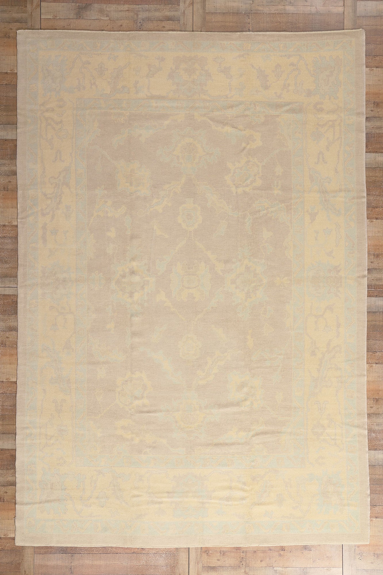 9 x 14 Muted Turkish Oushak Rug 53161