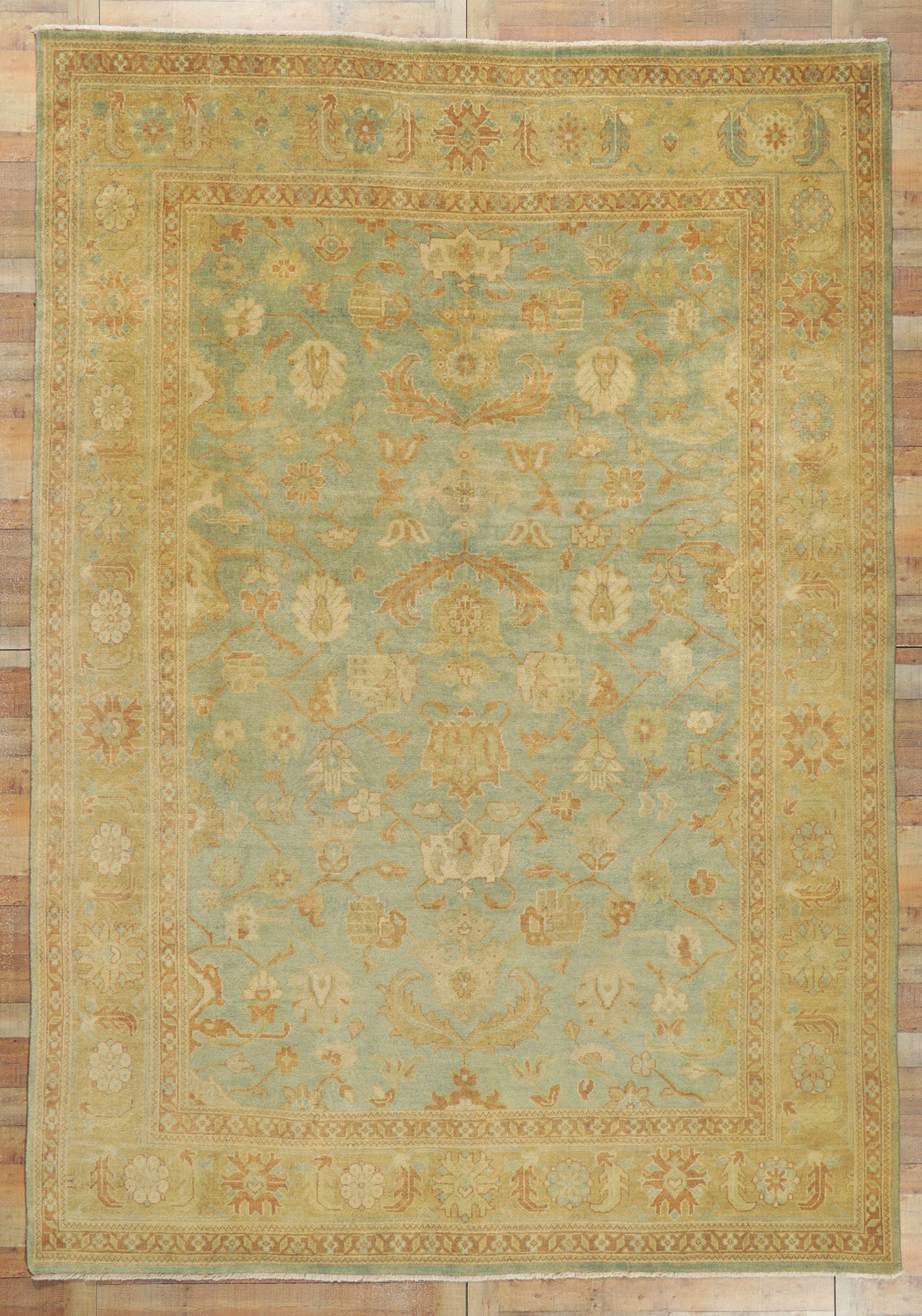 9 x 14 Vintage-Inspired Oushak Rug 30185
