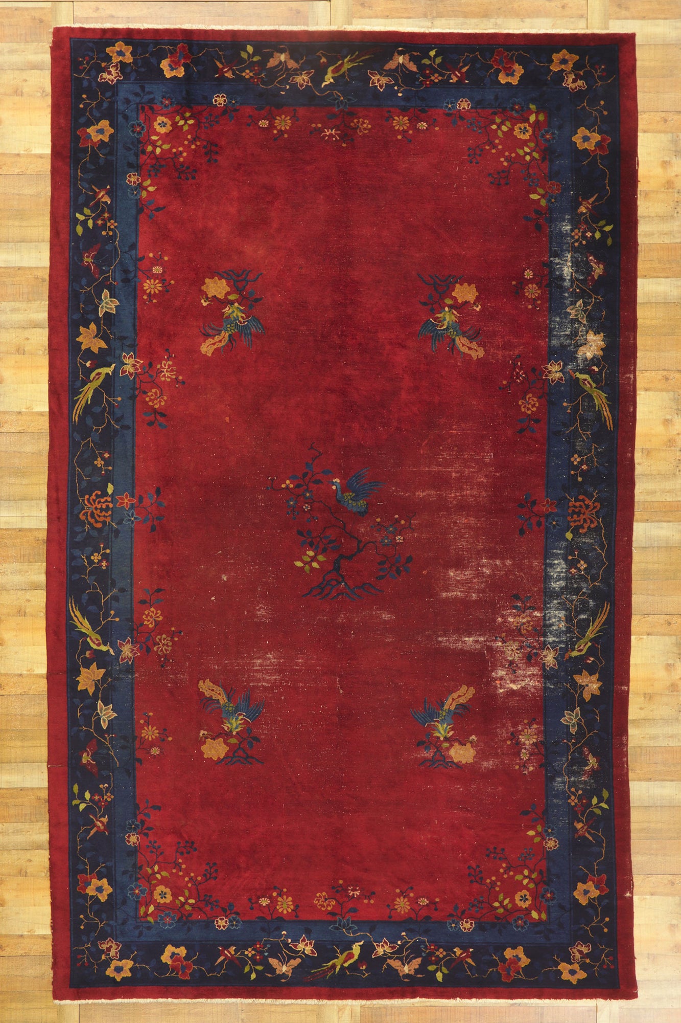 9 x 15 Antique Chinese Peking Rug 78313