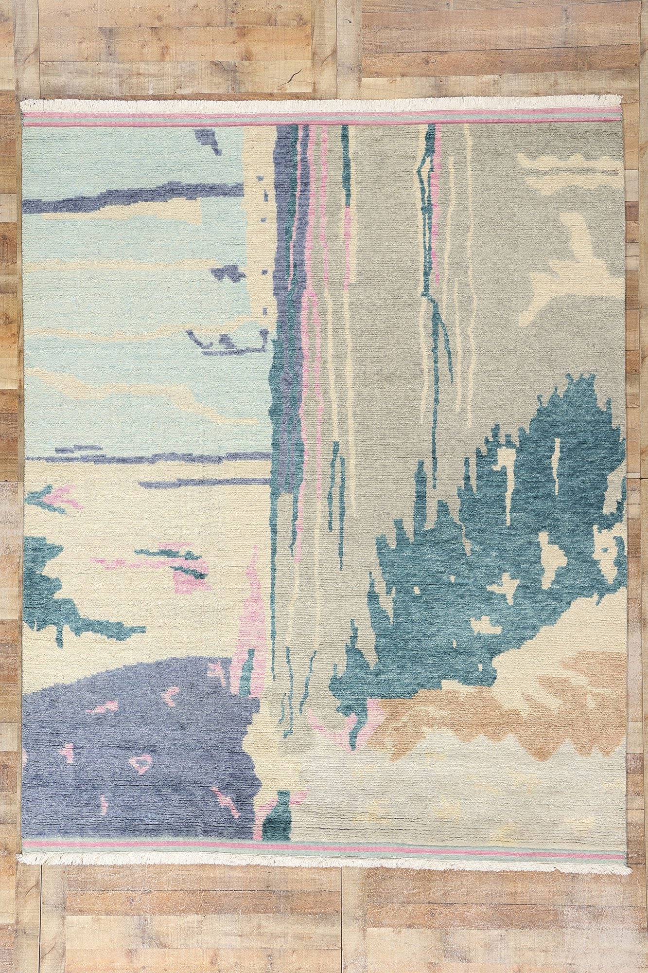 9 x 10 Abstract Biophilic Moroccan Rug 31228