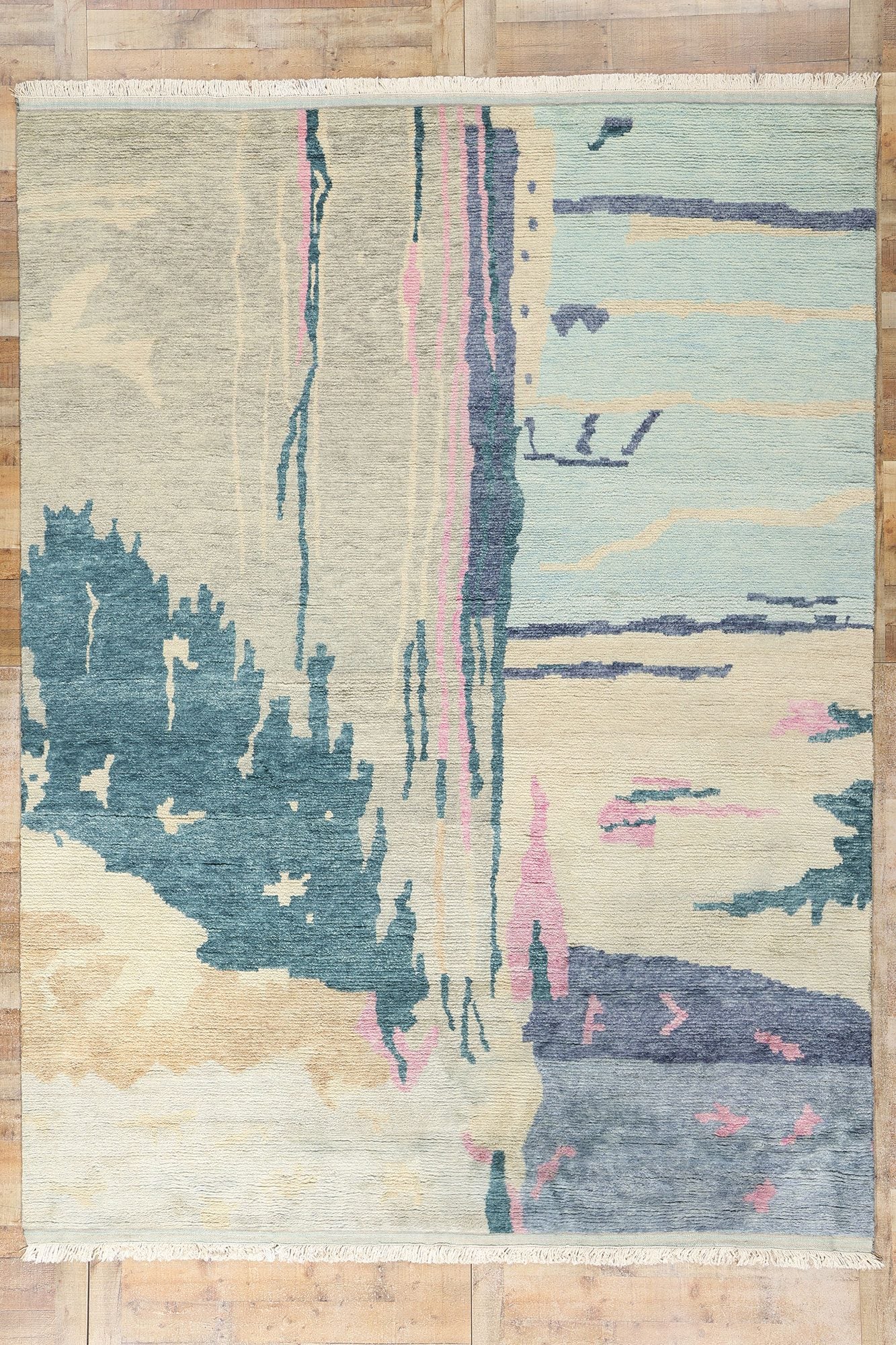 9 x 12 Abstract Biophilic Moroccan Rug 31275