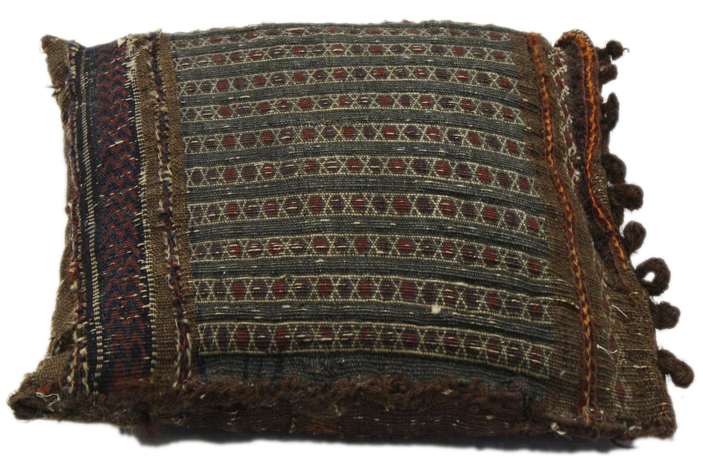 1 x 1 Antique Afghan Rug Pillow 74587