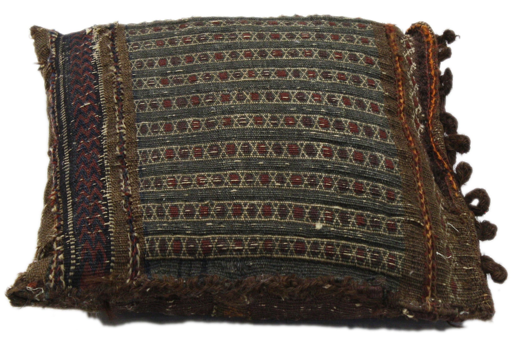 1 x 1 Antique Afghan Rug Pillow 74587