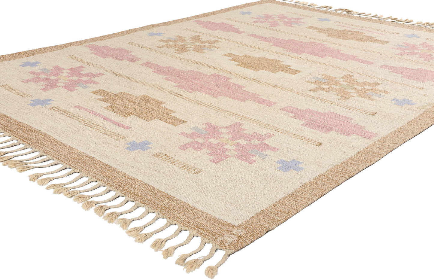 5 x 8 Anna Johanna Angstrom Vintage Swedish Rollakan Rug 78833
