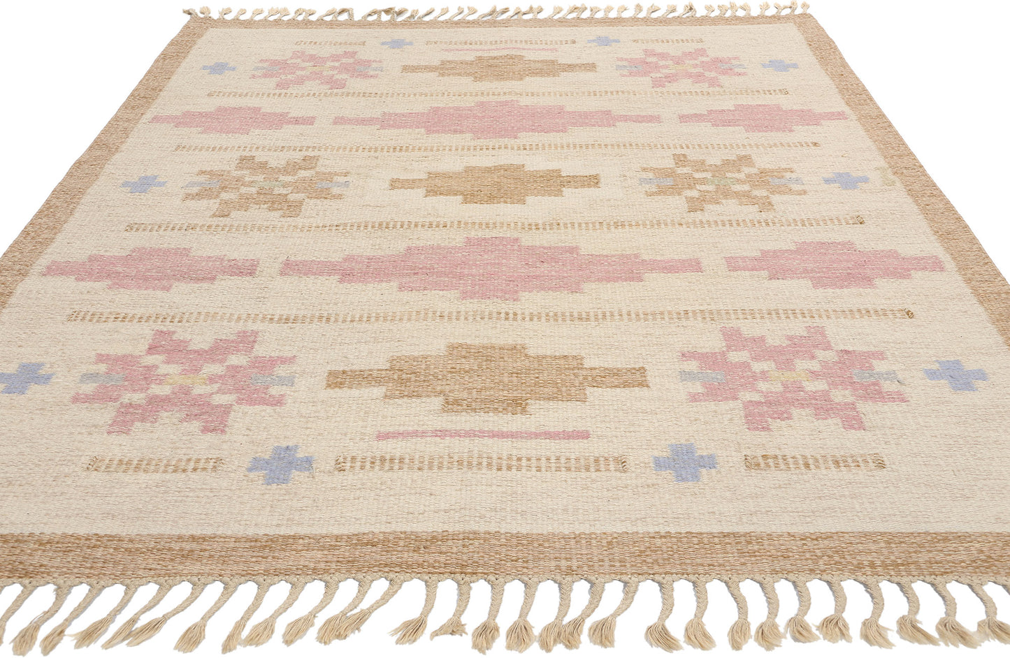5 x 8 Anna Johanna Angstrom Vintage Swedish Rollakan Rug 78833