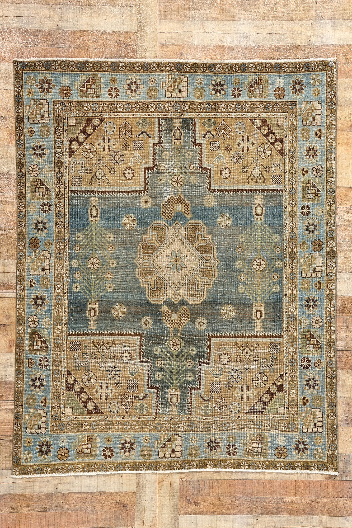 5 x 7 Antique Persian Afshar Rug 60922