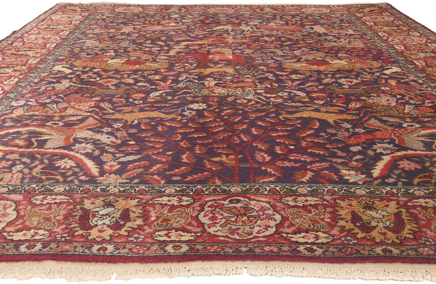 9 x 11 Antique Indian Agra Rug 74662