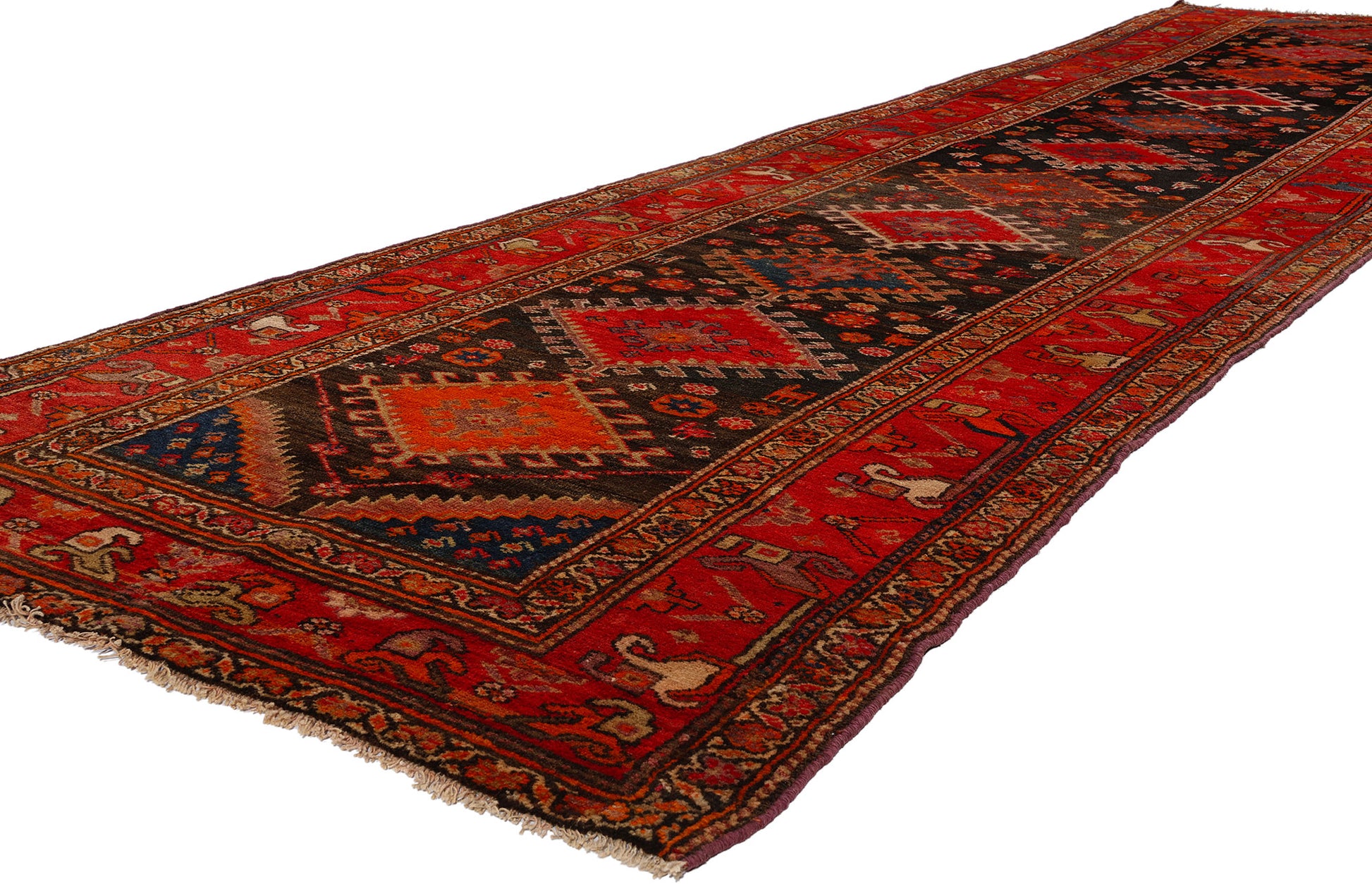 3 x 13 Antique Persian Azerbaijan Rug 53875