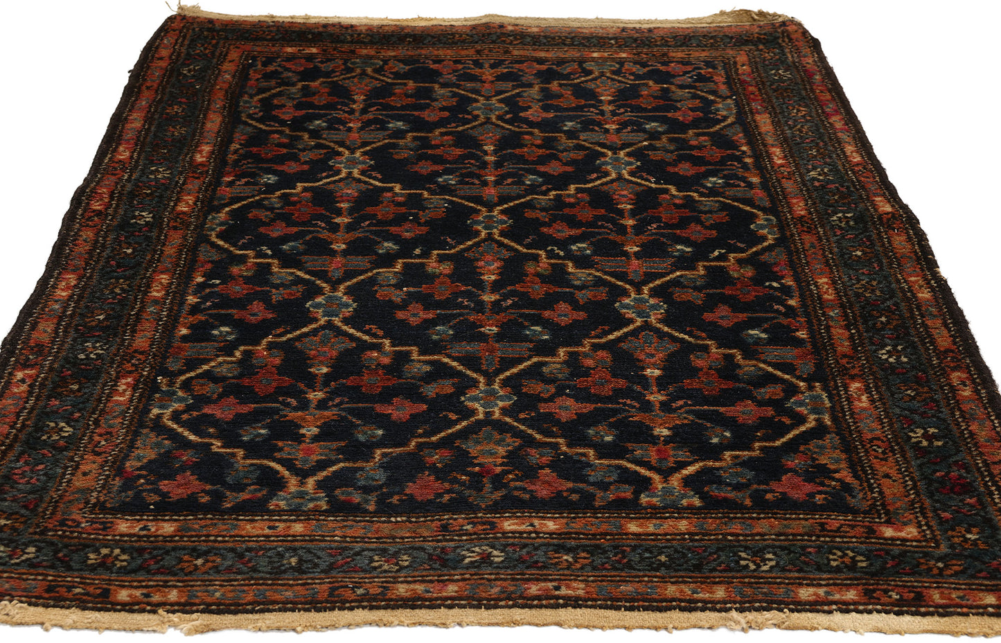3 x 4 Antique Black Persian Hamadan Rug 78737