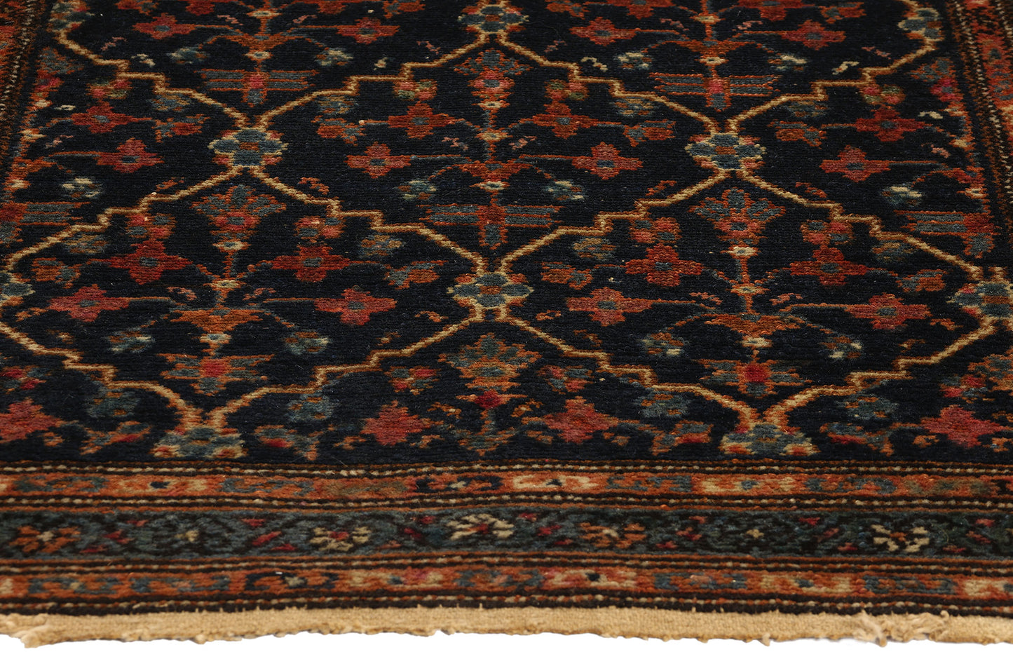 3 x 4 Antique Black Persian Hamadan Rug 78737