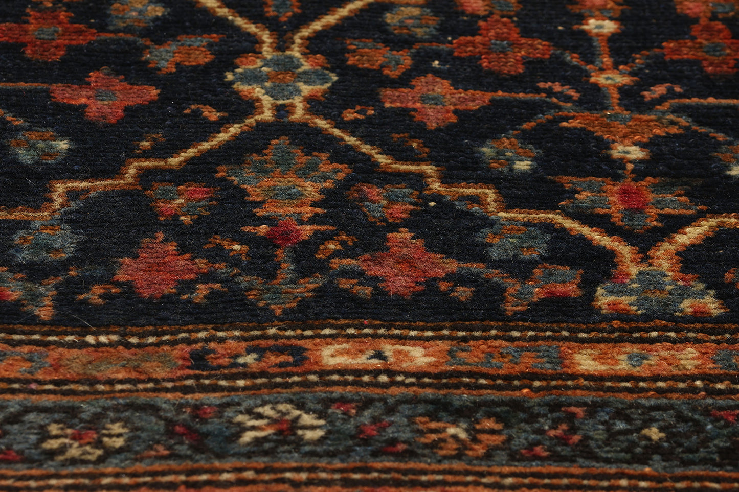 3 x 4 Antique Black Persian Hamadan Rug 78737