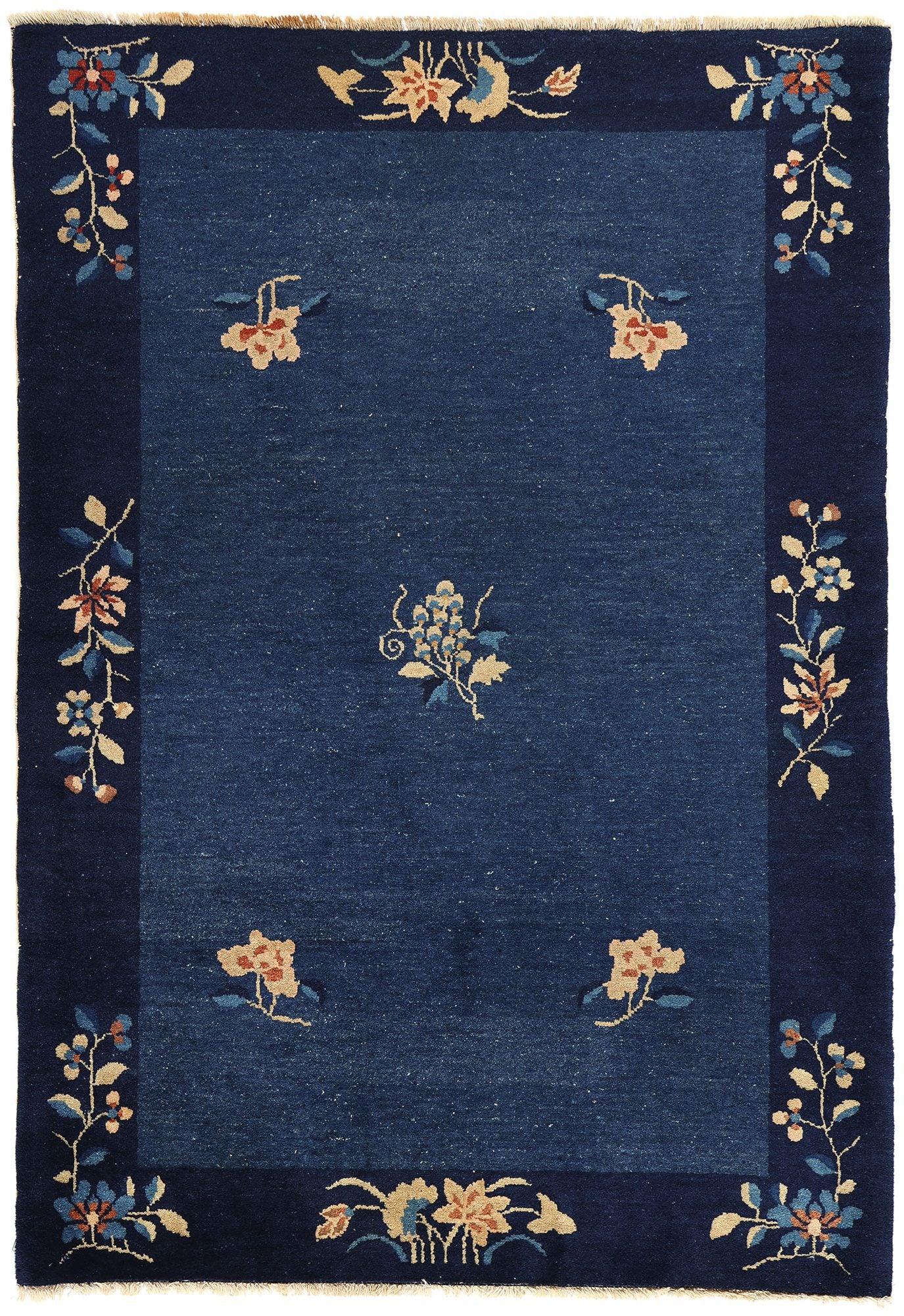 4 x 6 Antique Blue Chinese Peking Rug 78762