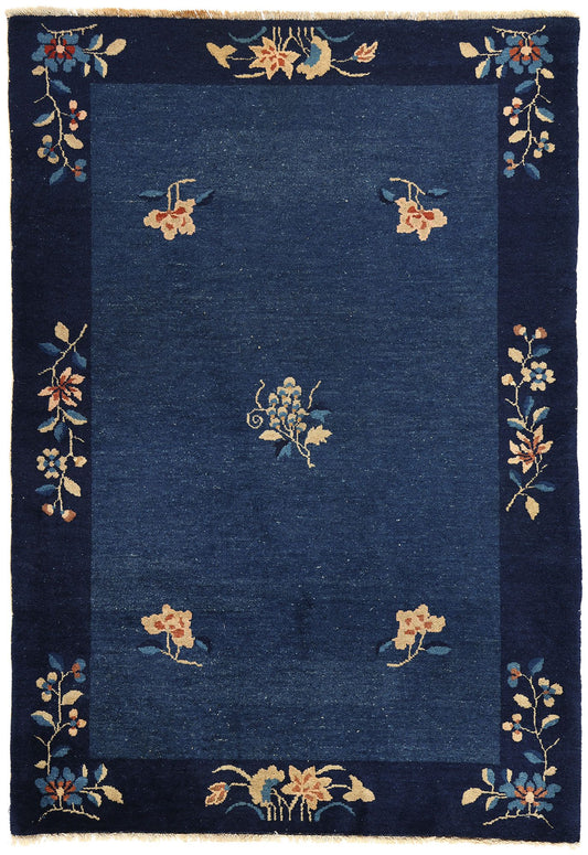 4 x 6 Antique Blue Chinese Peking Rug 78762
