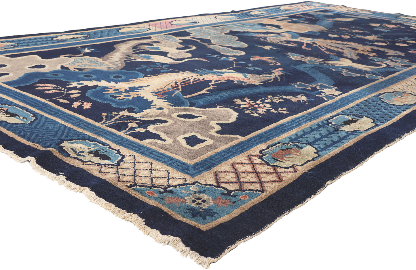 6 x 12 Antique Chinese Pictorial Baotou Rug 77215