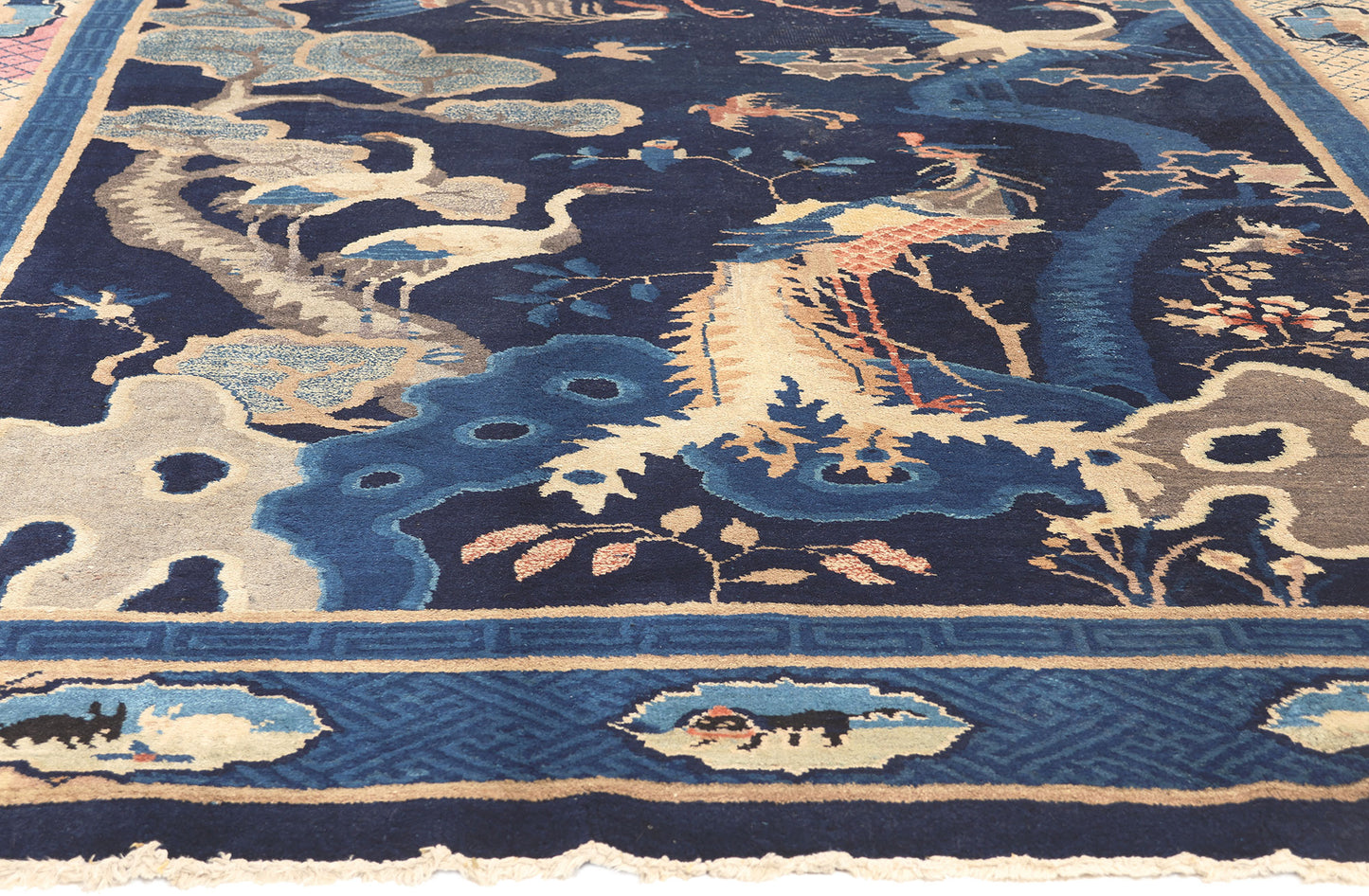 6 x 12 Antique Chinese Pictorial Baotou Rug 77215
