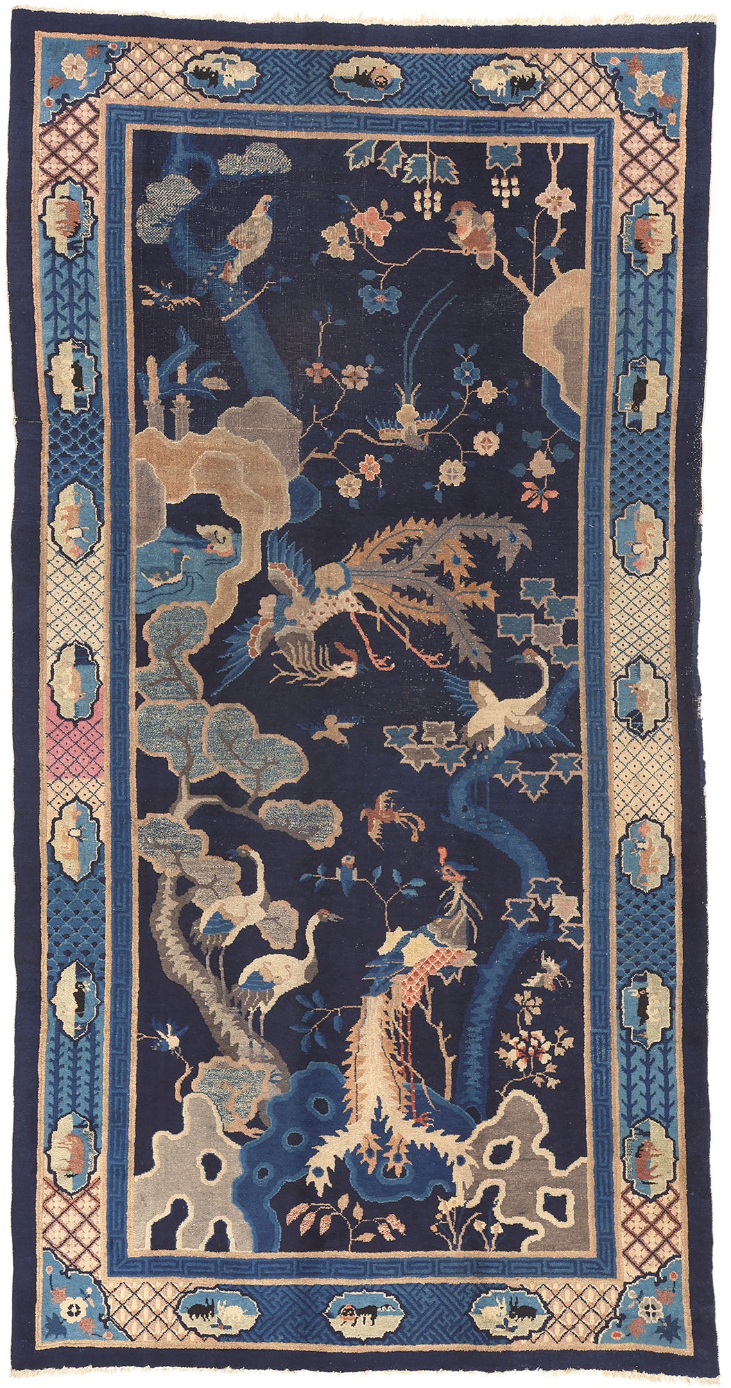 6 x 12 Antique Chinese Pictorial Baotou Rug 77215