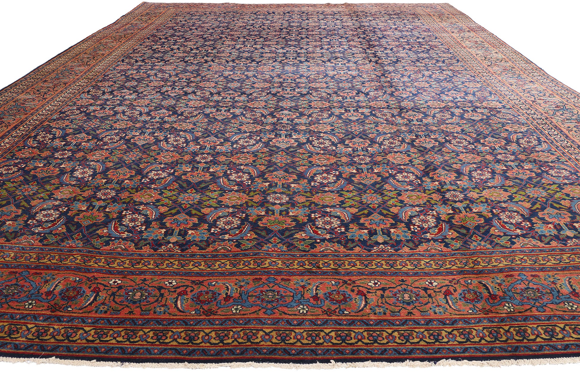 11 x 17 Antique Persian Tabriz Rug 90018