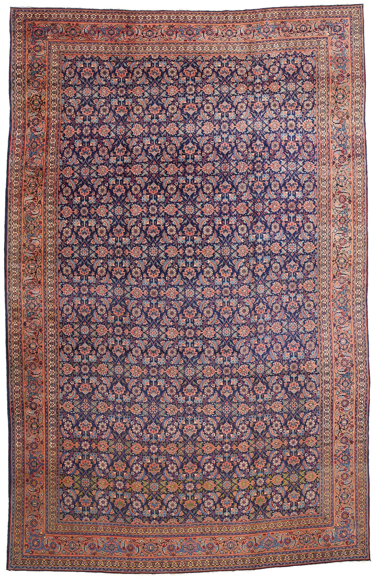 11 x 17 Antique Persian Tabriz Rug 90018