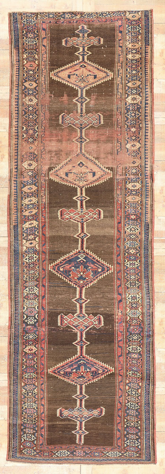 4 x 13 Antique Persian Sarab Rug 61262