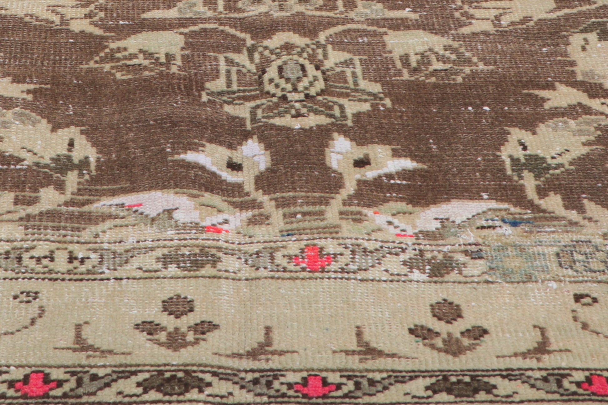 7 x 12 Antique-Worn Persian Feridan Rug 60961