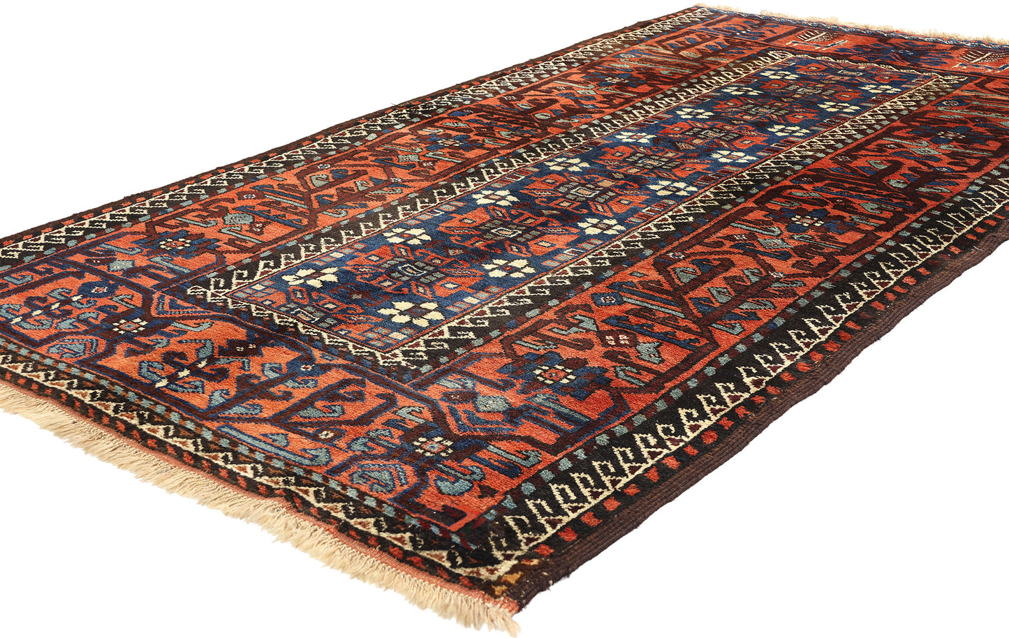 4 x 8 Antique Caucasian Azerbaijan Rug 60924