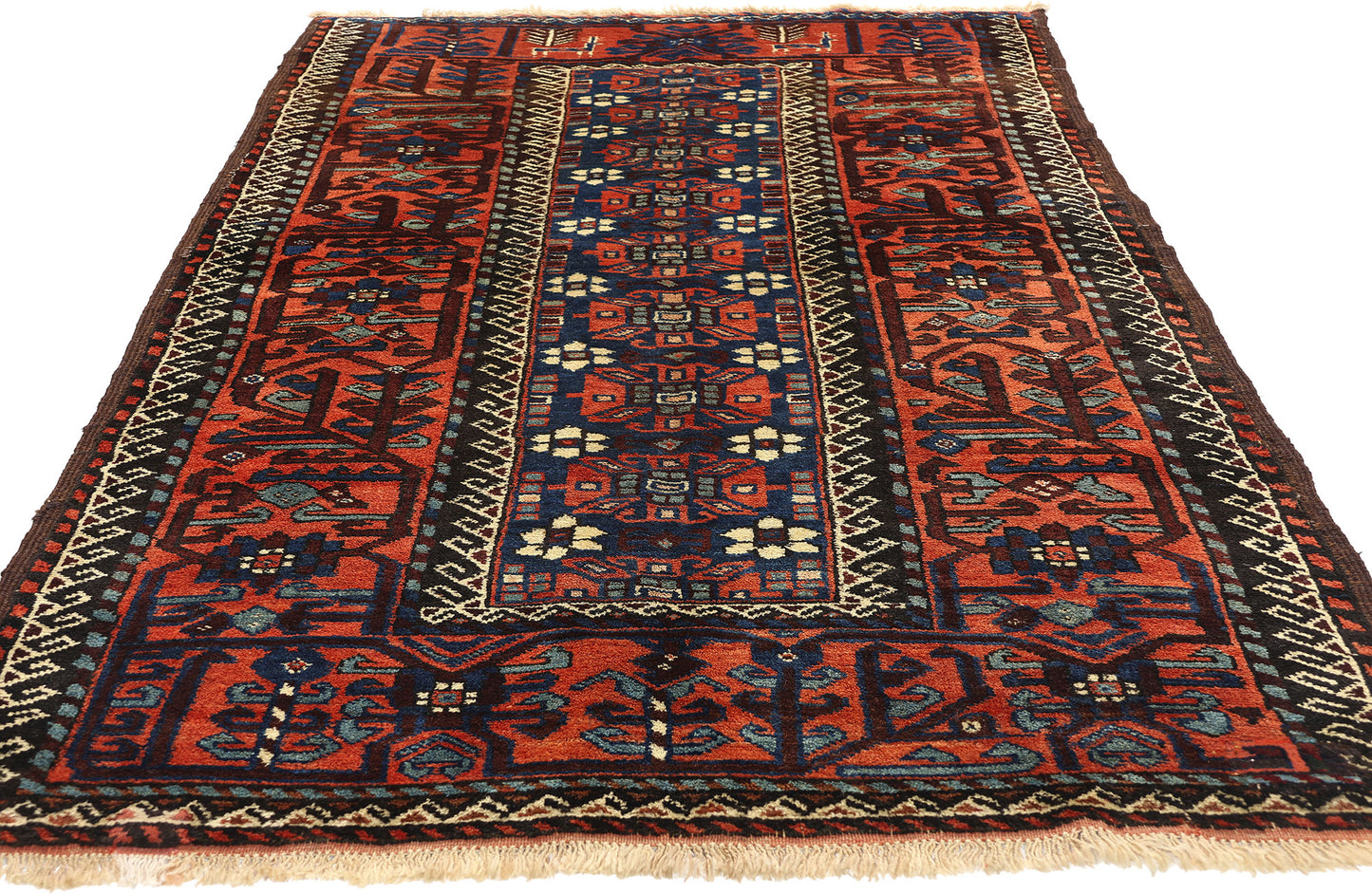 4 x 8 Antique Caucasian Azerbaijan Rug 60924