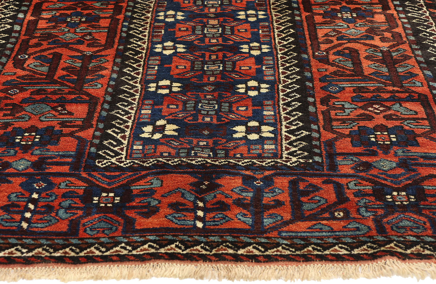 4 x 8 Antique Caucasian Azerbaijan Rug 60924