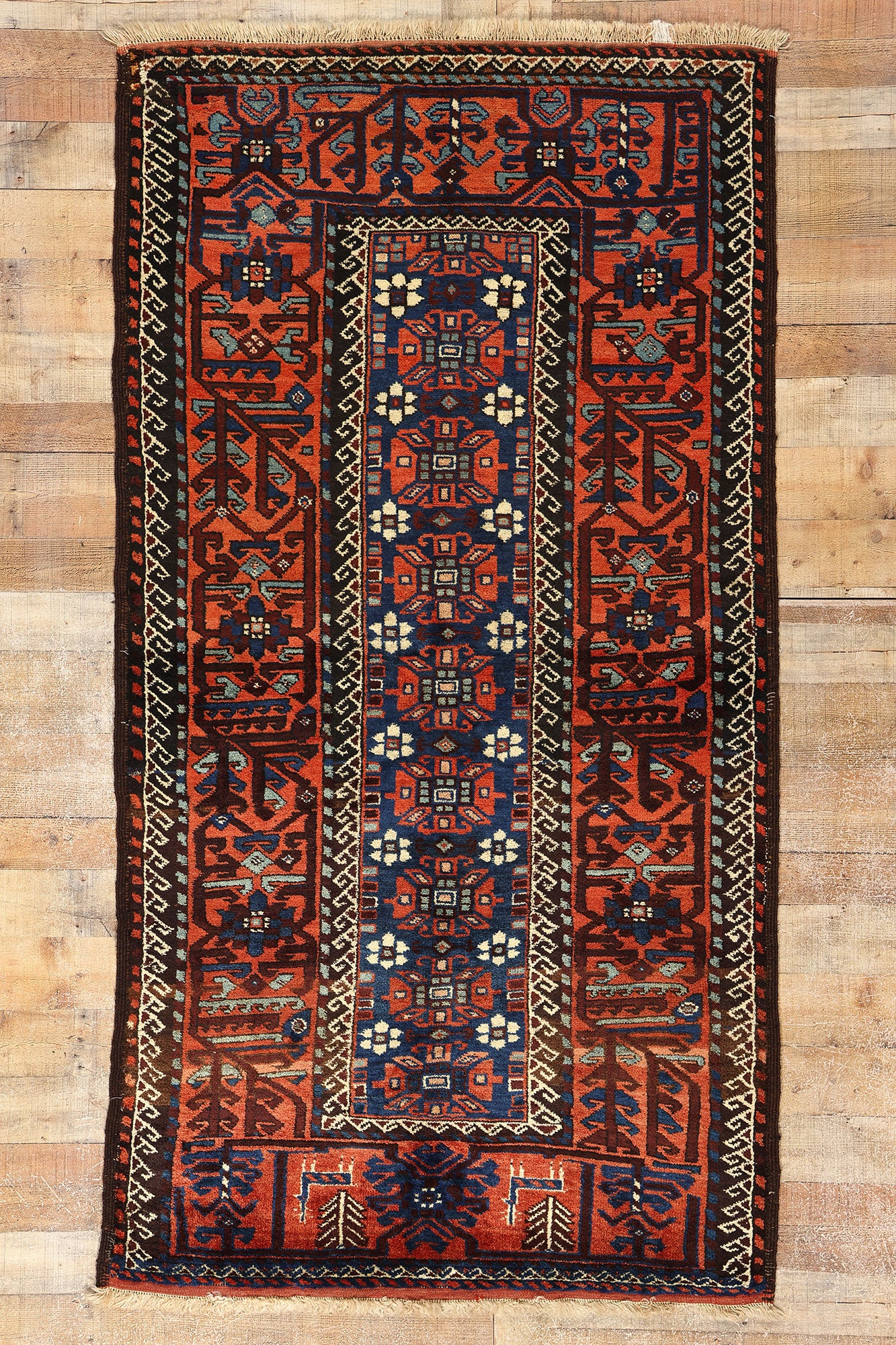 4 x 8 Antique Caucasian Azerbaijan Rug 60924