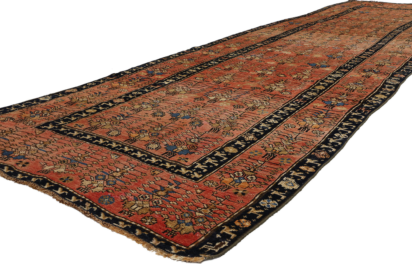 4 x 14 Antique Caucasian Karabagh Rug 53878