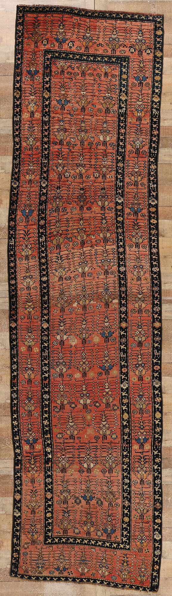 4 x 14 Antique Caucasian Karabagh Rug 53878