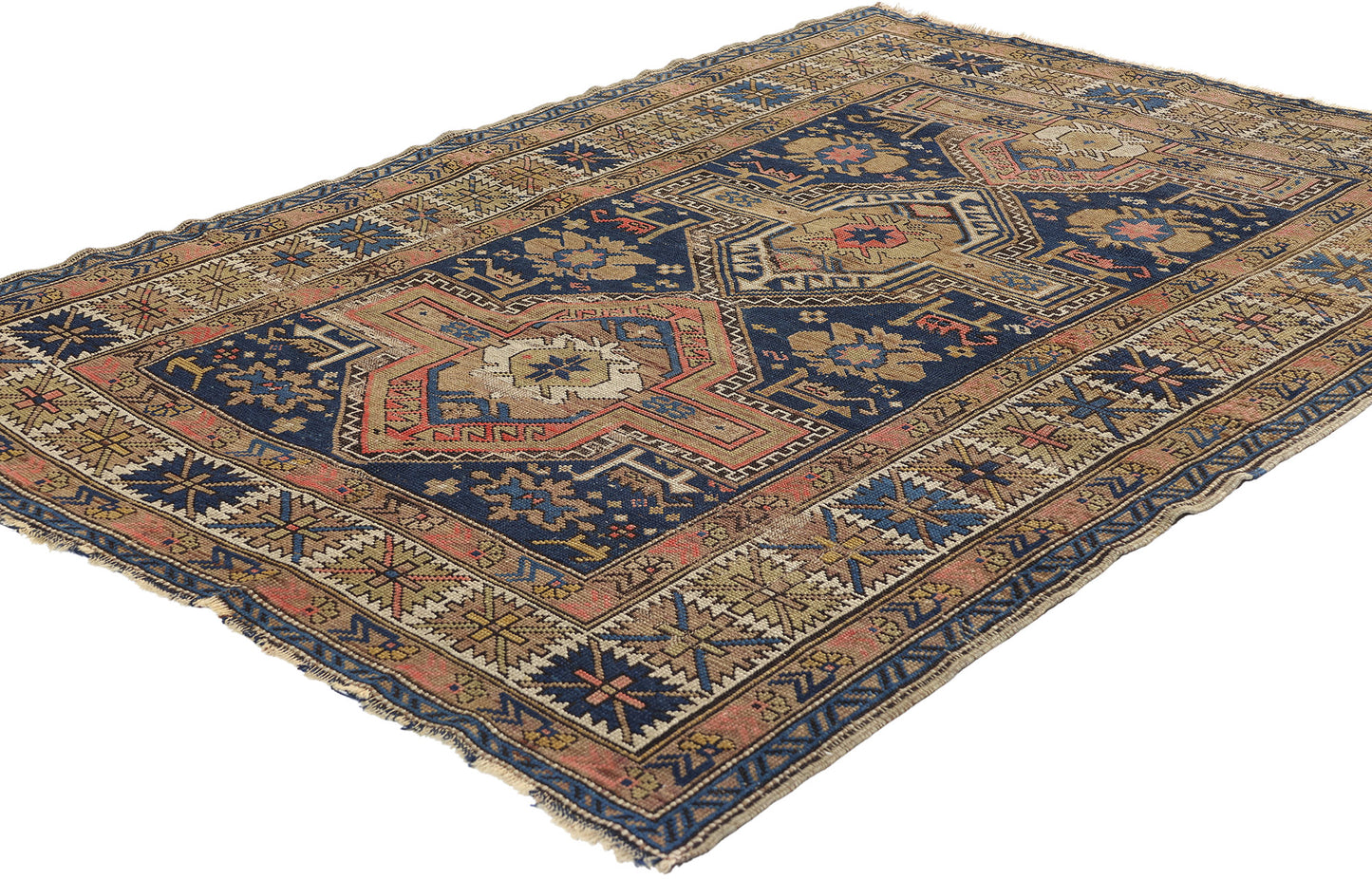 4 x 5 Antique Caucasian Kuba Rug 78899
