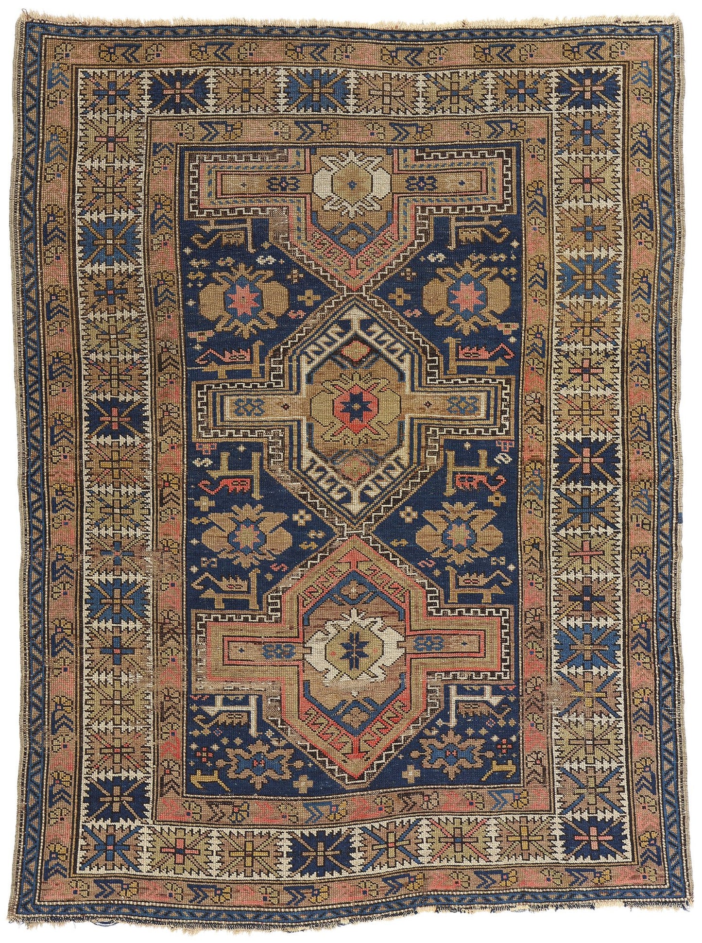 4 x 5 Antique Caucasian Kuba Rug 78899