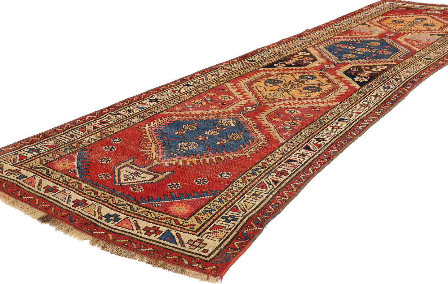 3 x 12 Antique Caucasian Shirvan Rug 72401