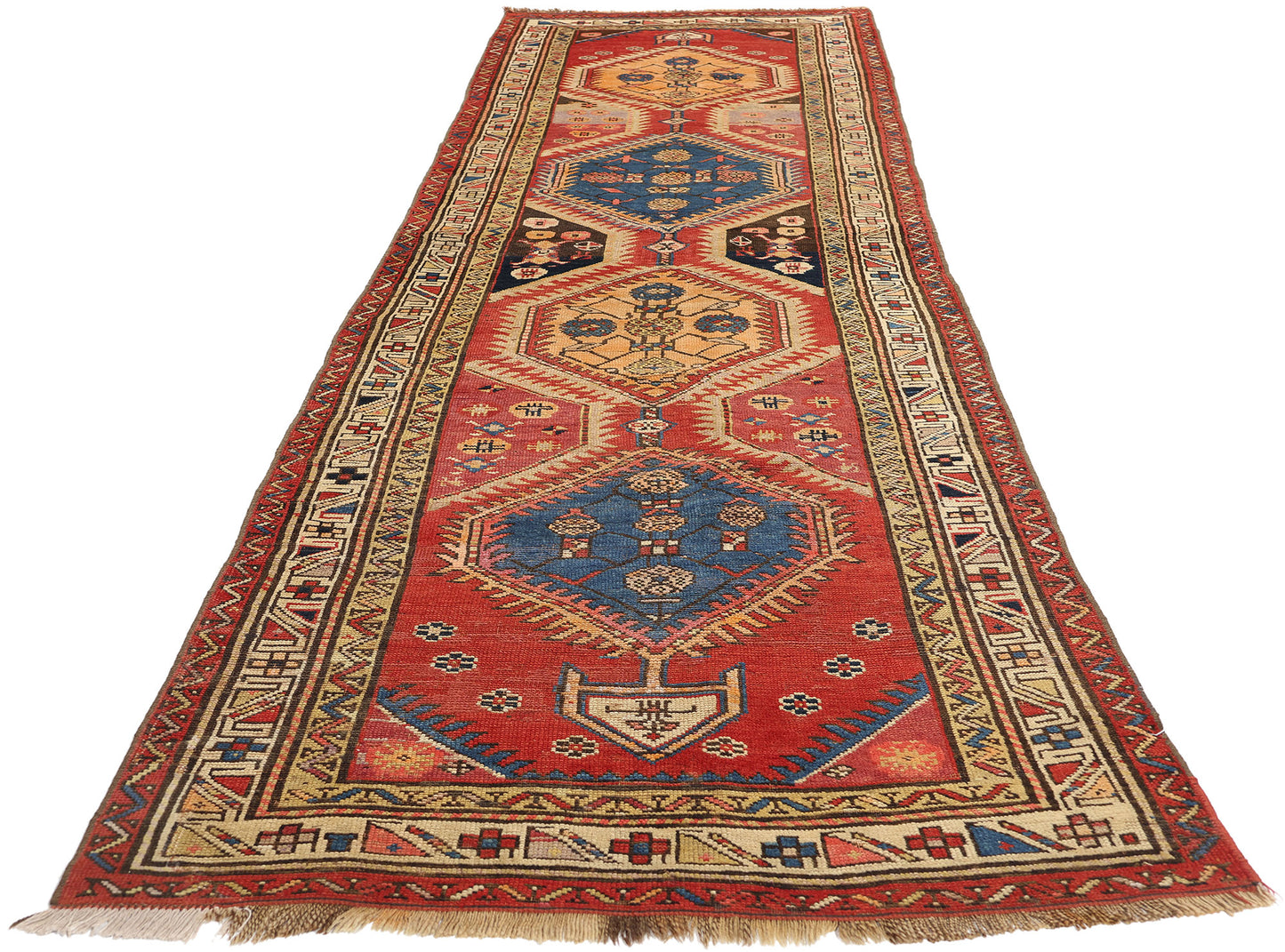 3 x 12 Antique Caucasian Shirvan Rug 72401