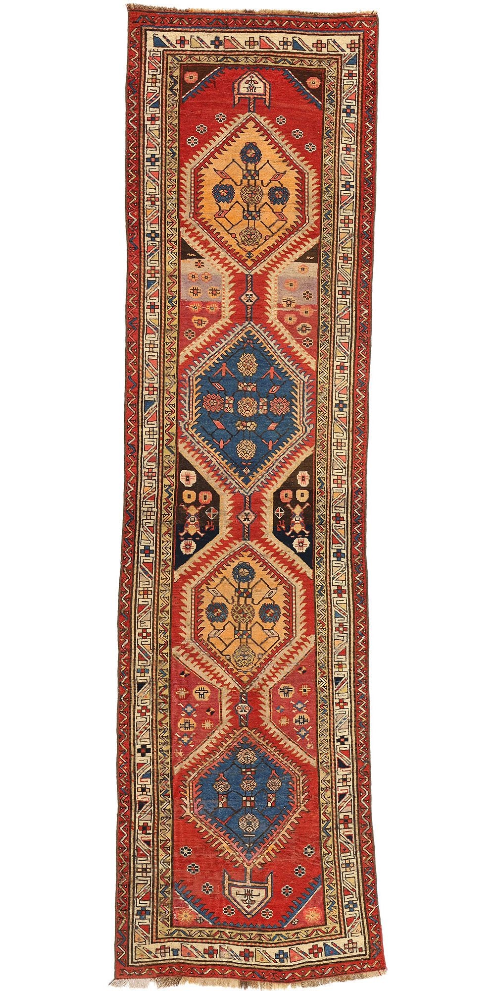 3 x 12 Antique Caucasian Shirvan Rug 72401
