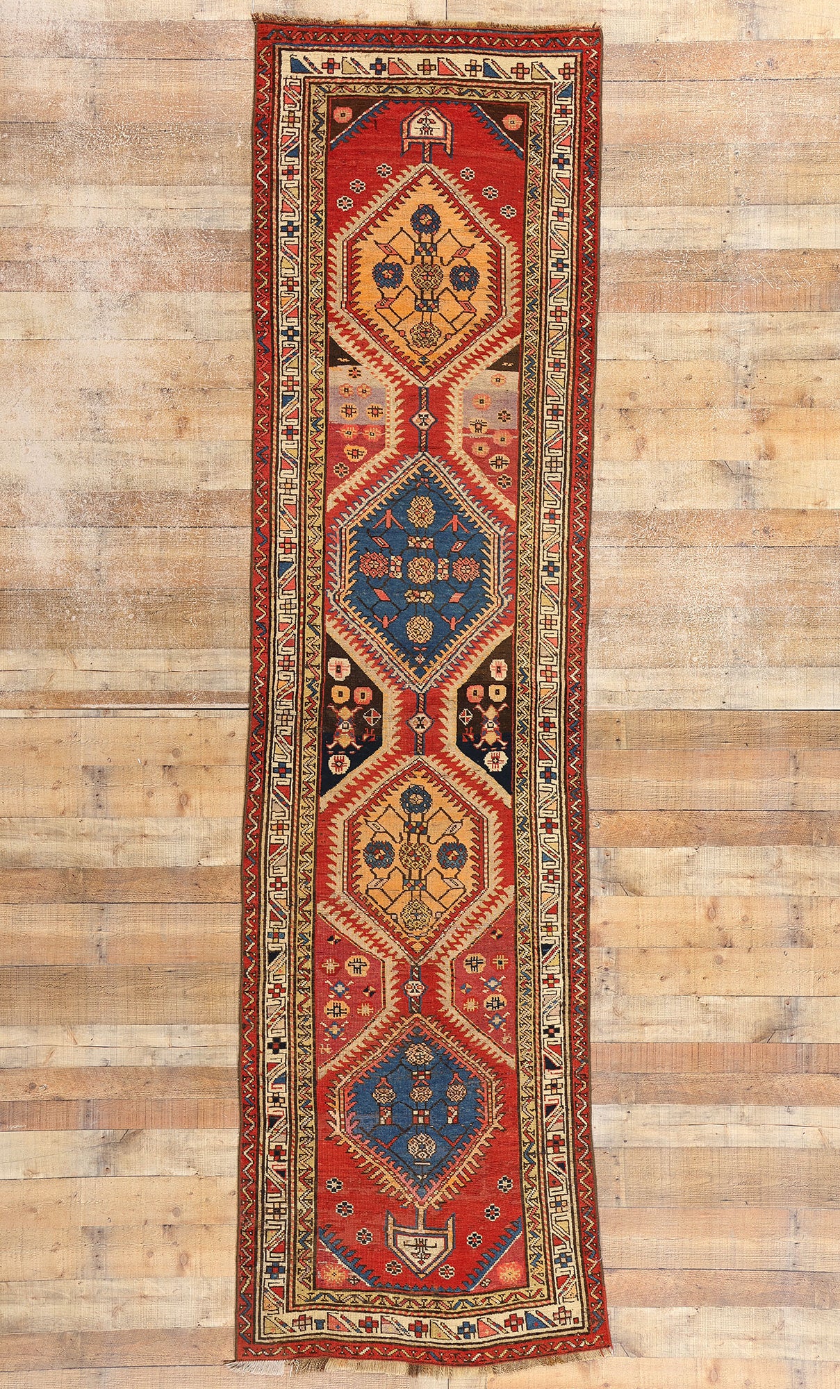 3 x 12 Antique Caucasian Shirvan Rug 72401