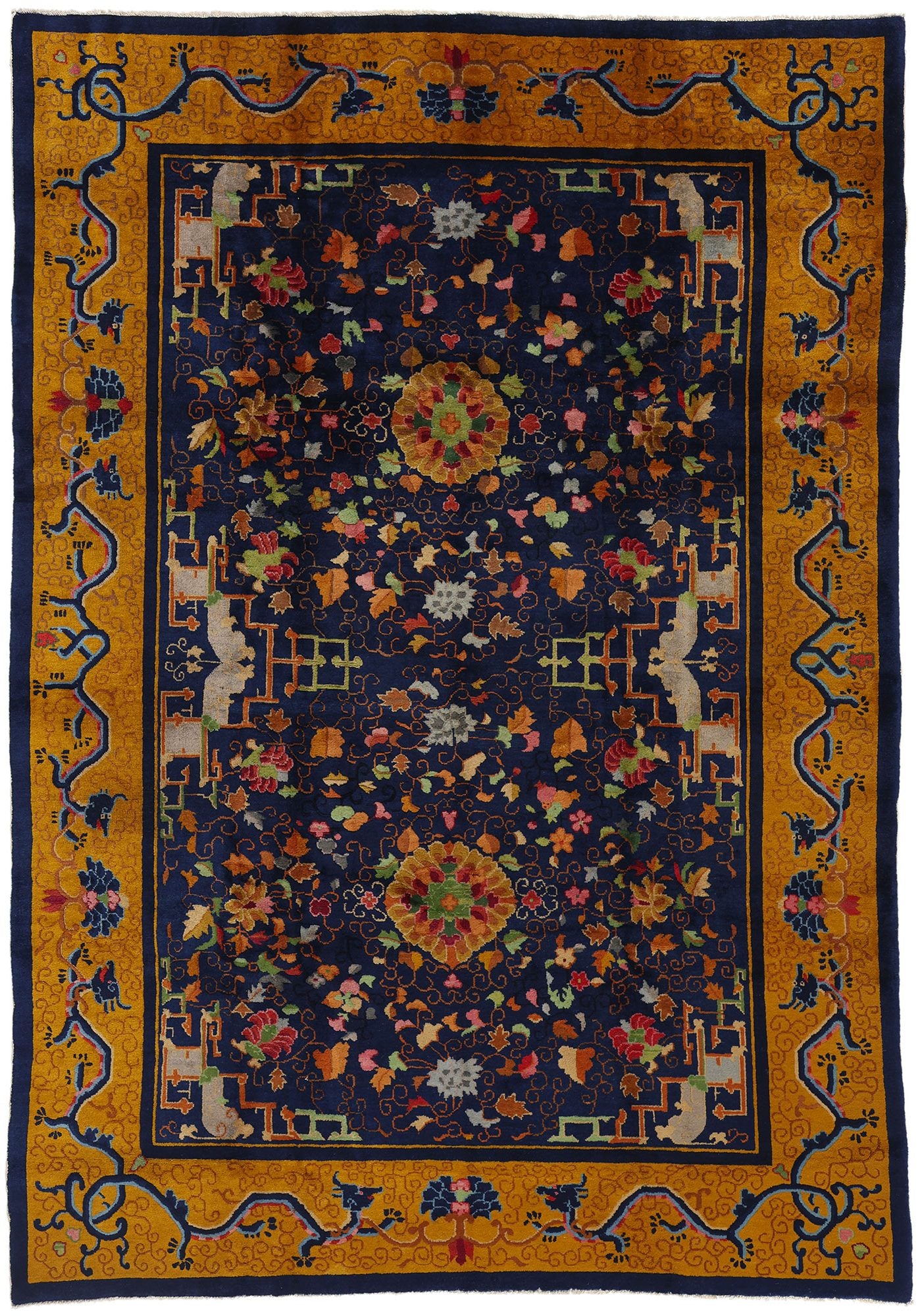 8 x 11 Antique Chinese Art Deco Rug 53874