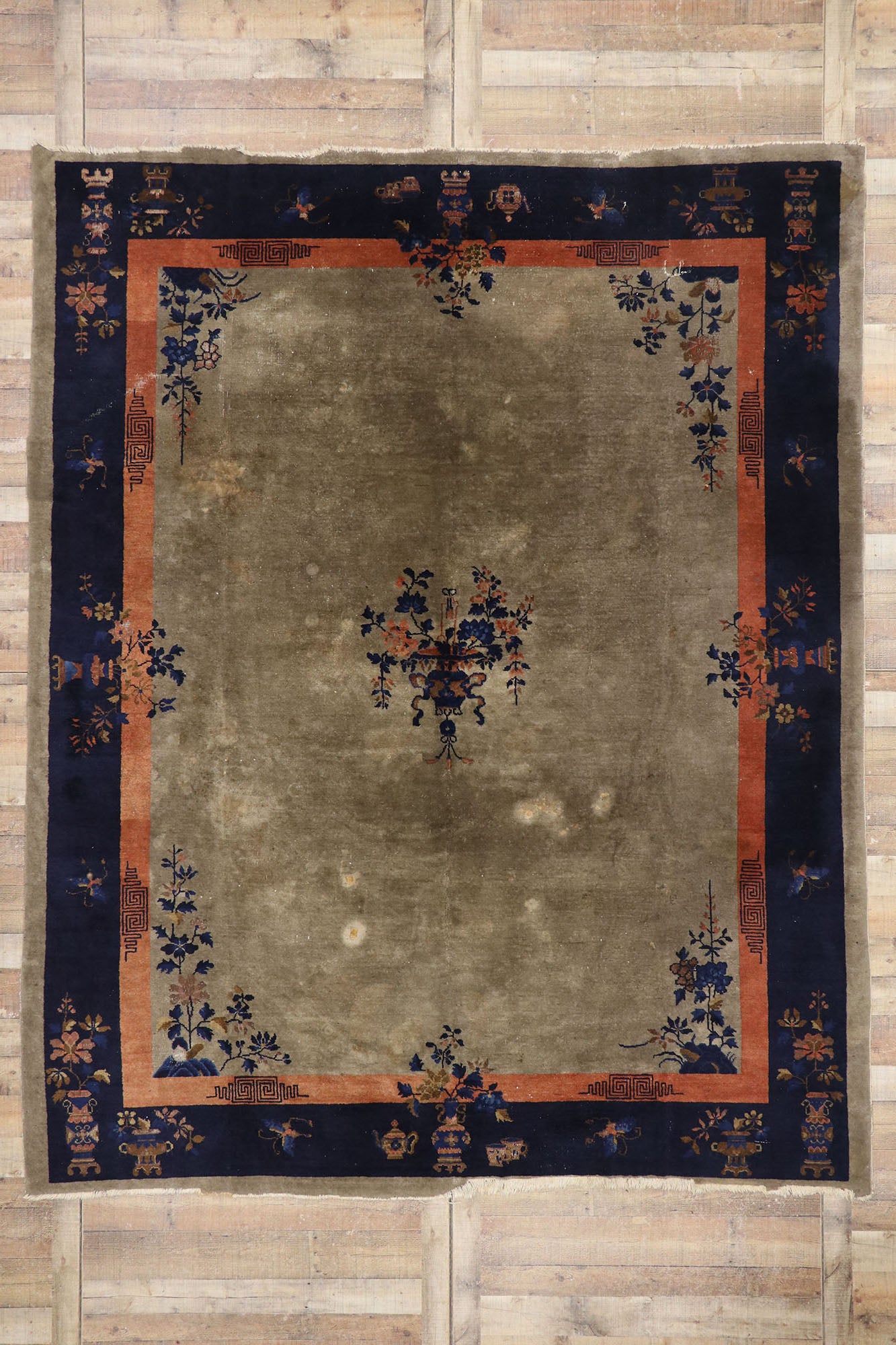 9 x 11 Antique Chinese Peking Rug 78126