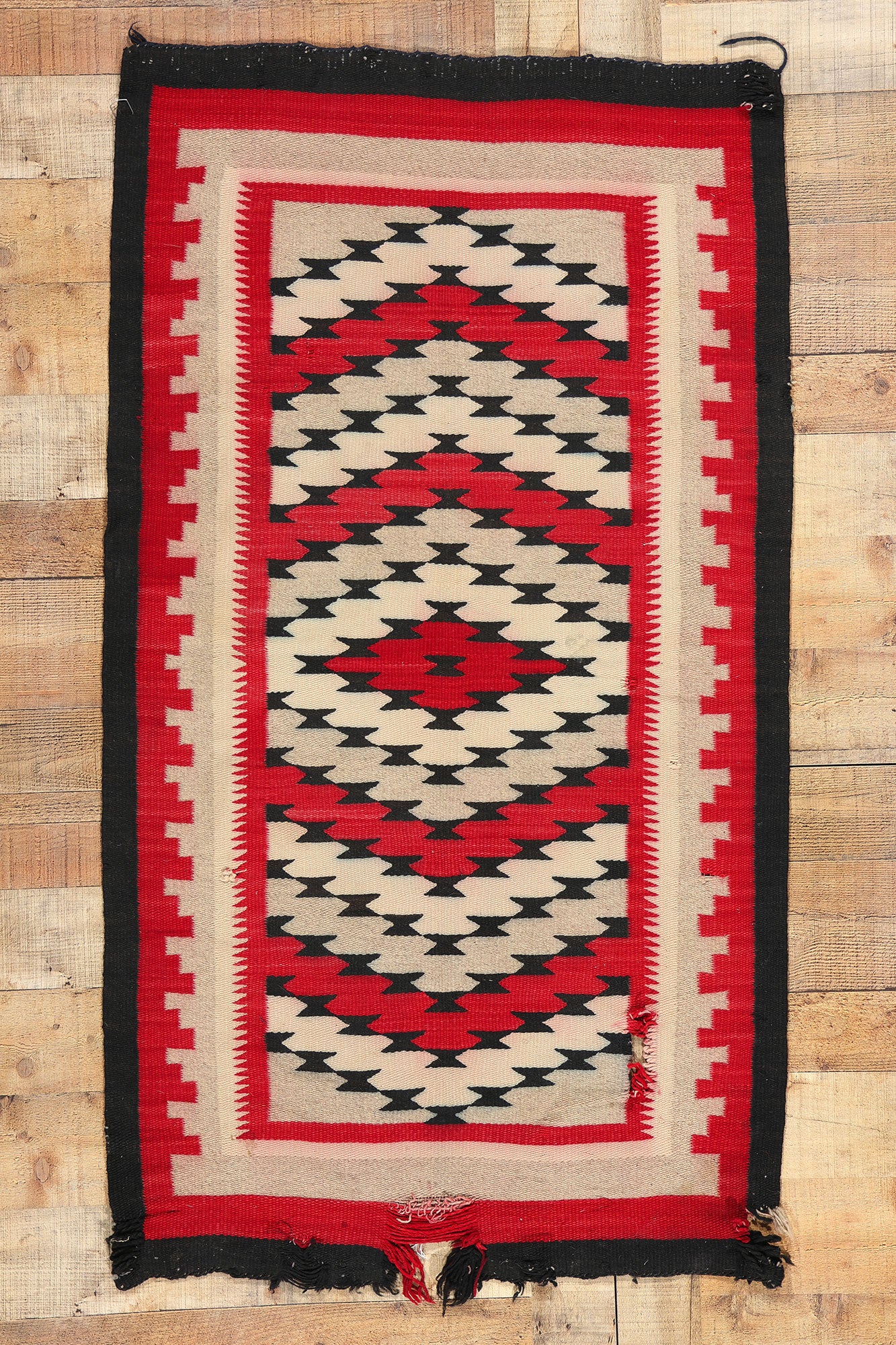 3 x 5 Antique Ganado Navajo Rug 78747