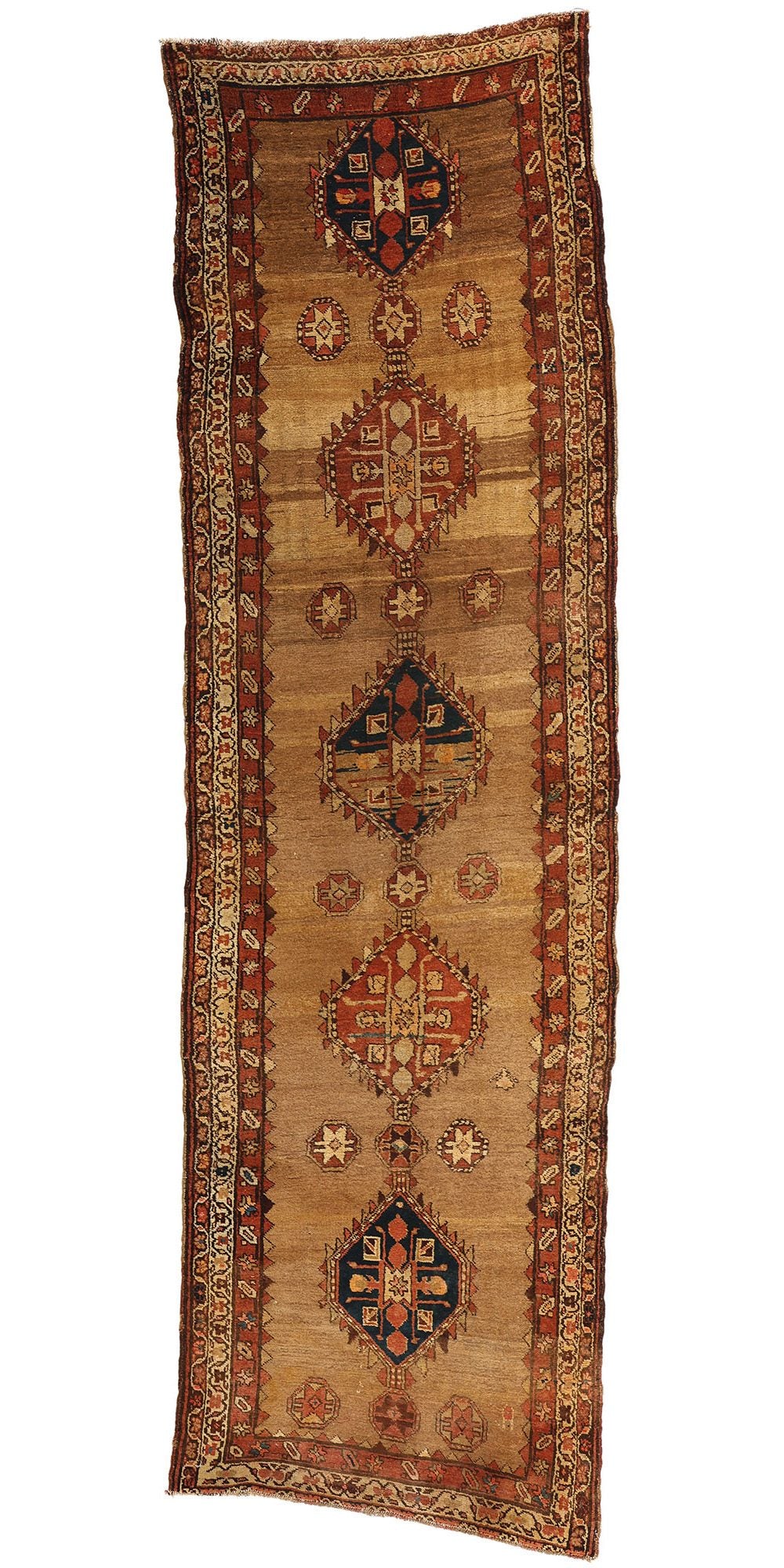 3 x 11 Antique Brown Persian Malayer Rug 72514