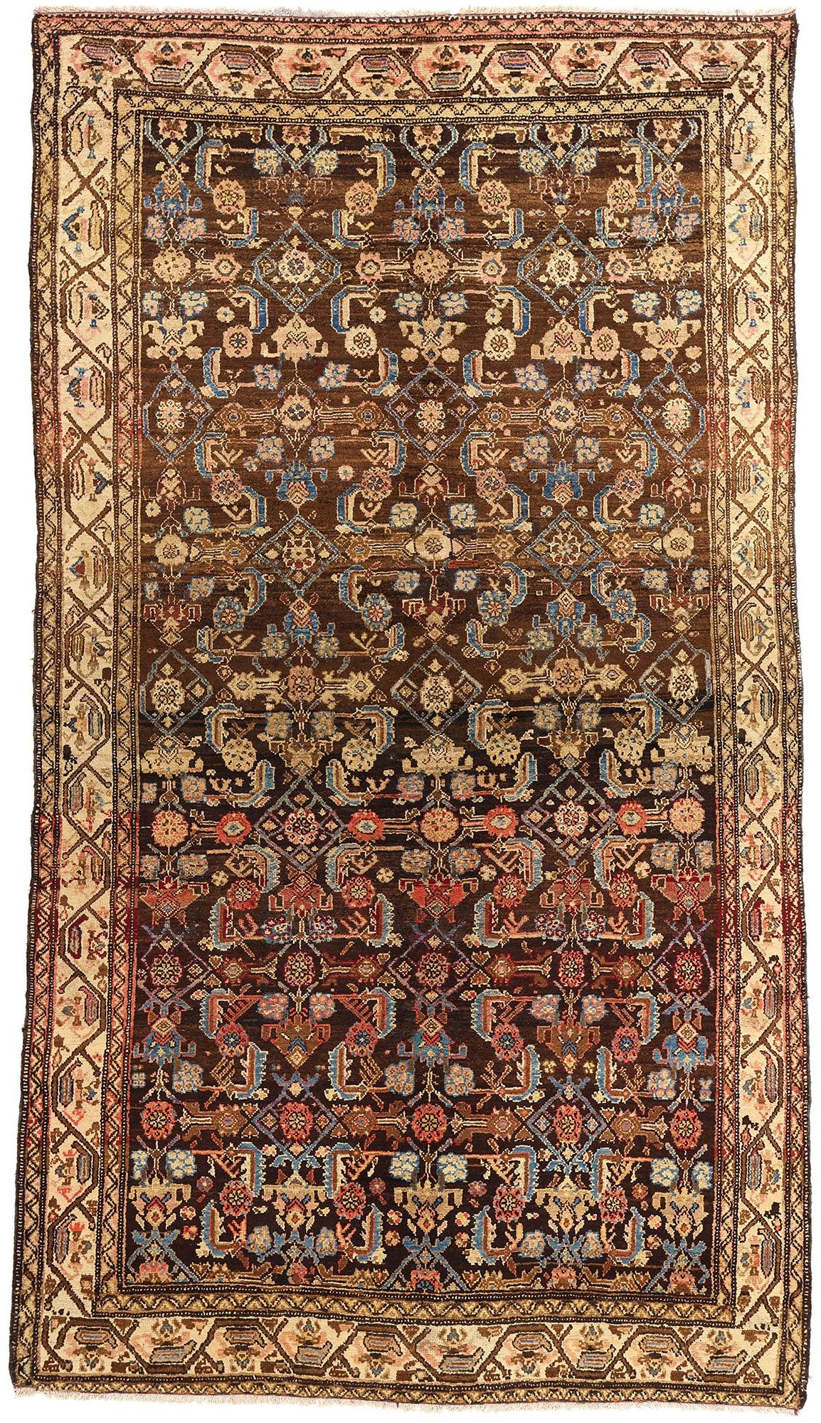 5 x 9 Antique Brown Persian Malayer Rug 53761