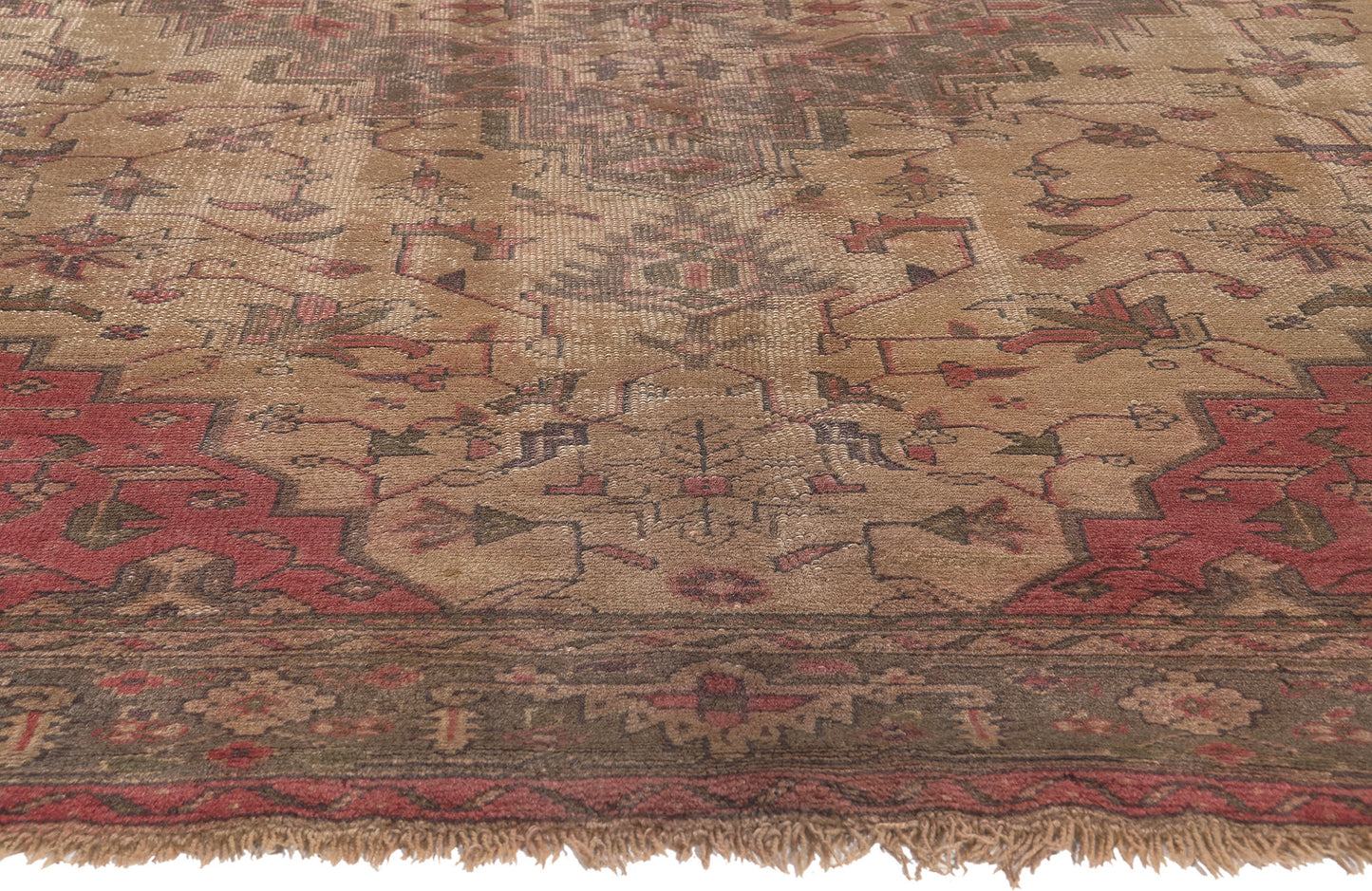 9 x 12 Antique Turkish Serapi Rug 77735