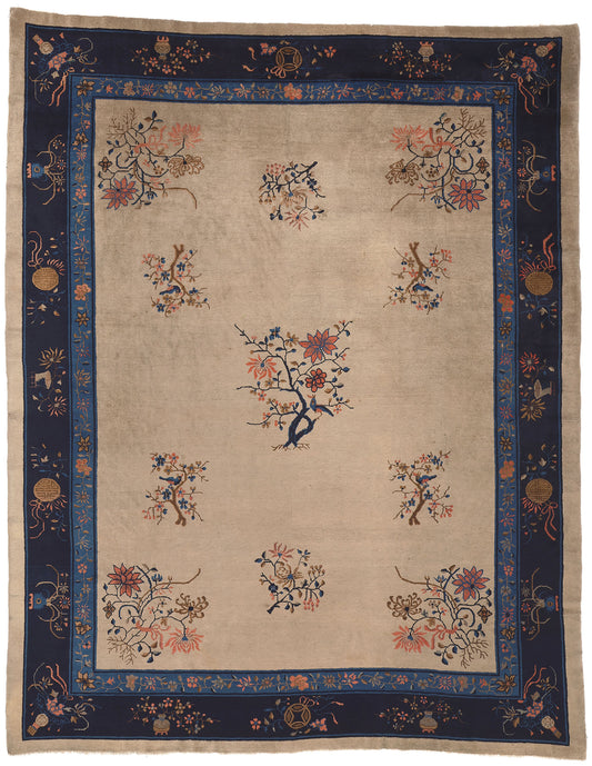 9 x 11 Antique Chinese Peking Rug 77230