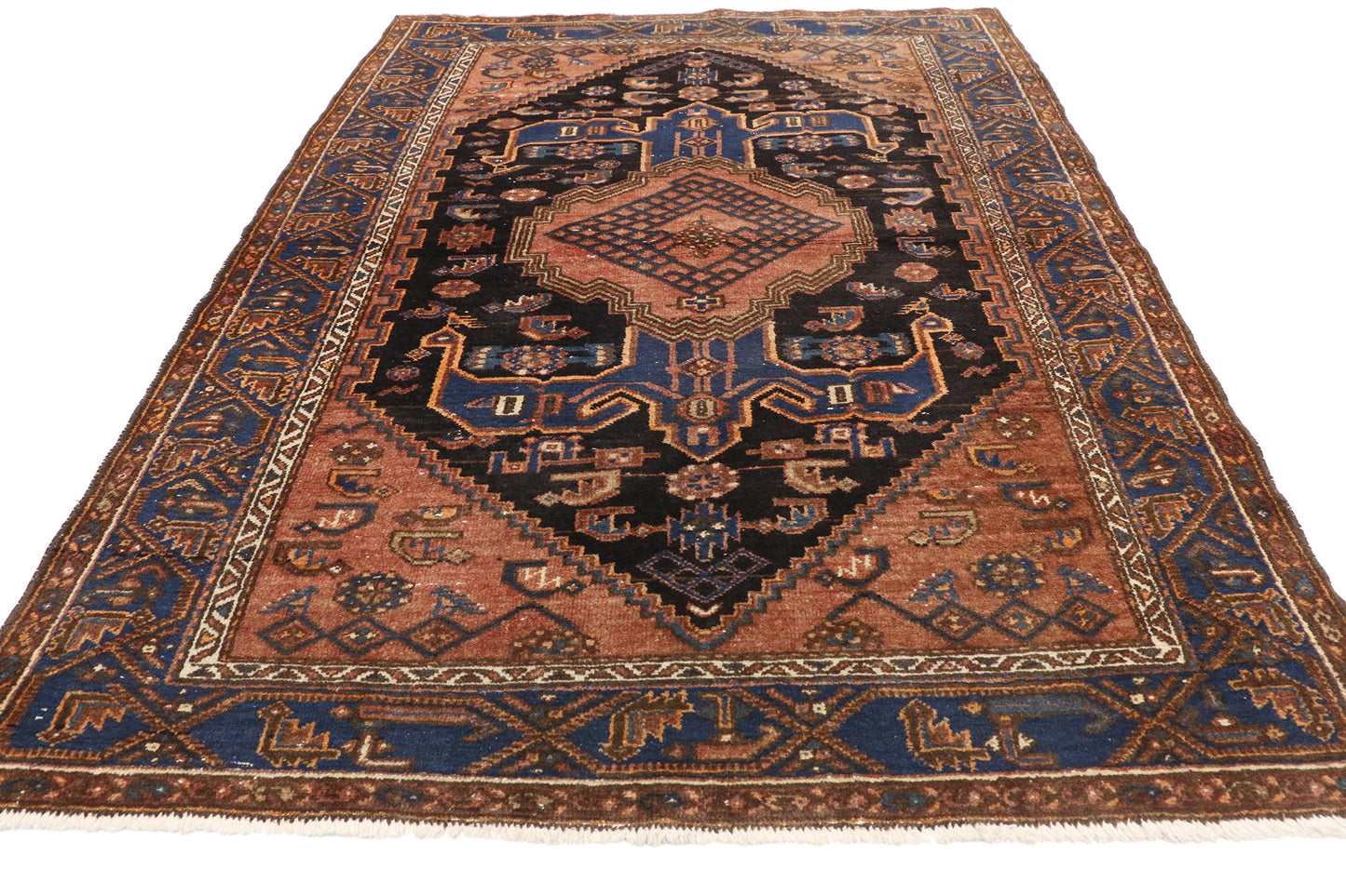 5 x 6 Antique Persian Hamadan Rug 20444