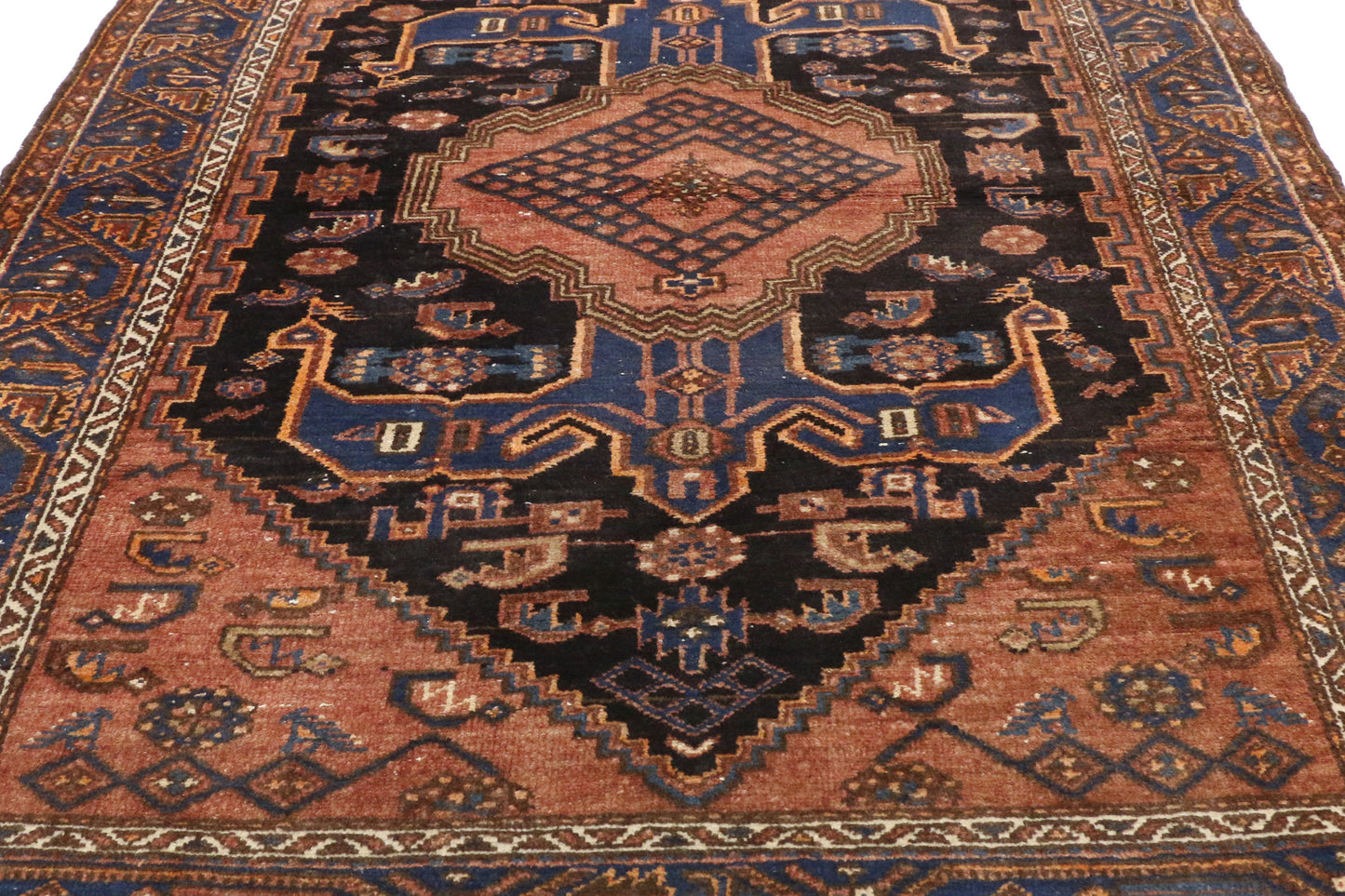 5 x 6 Antique Persian Hamadan Rug 20444