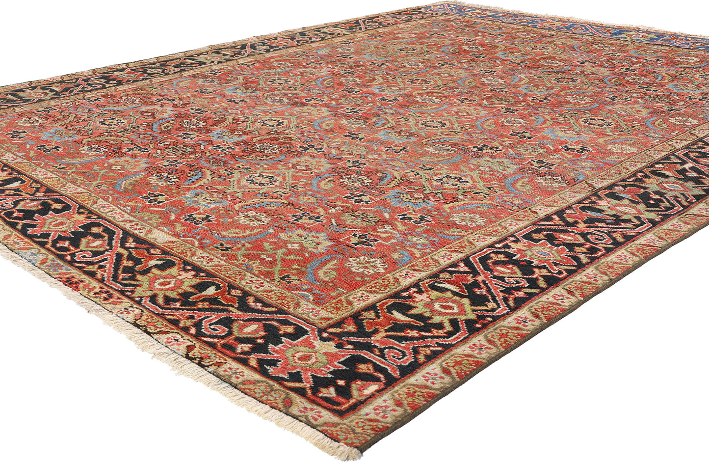 8 x 10 Antique Persian Heriz Rug 90005
