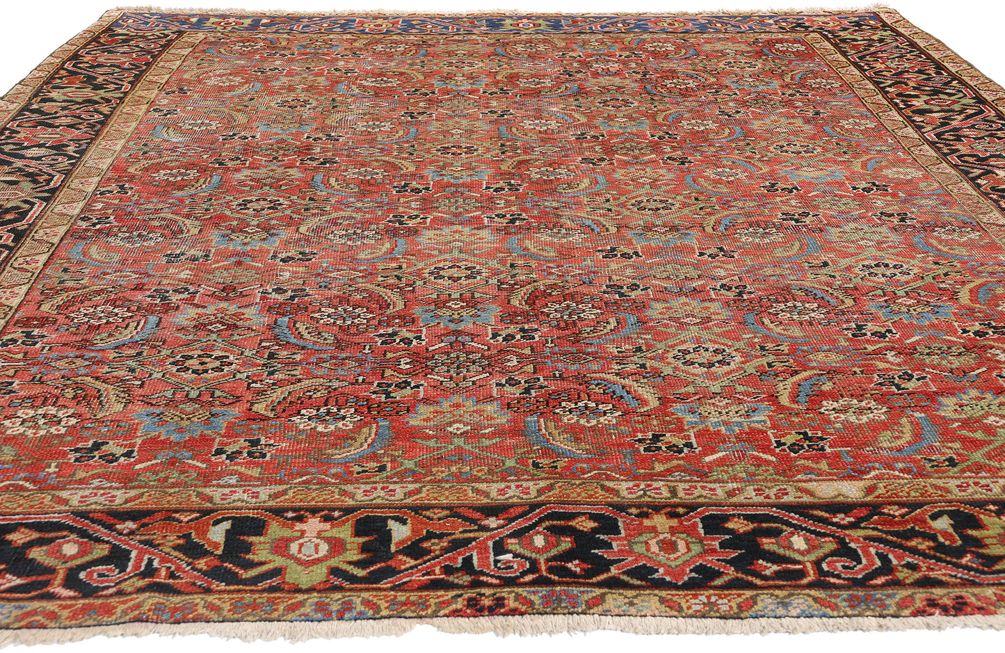 8 x 10 Antique Persian Heriz Rug 90005